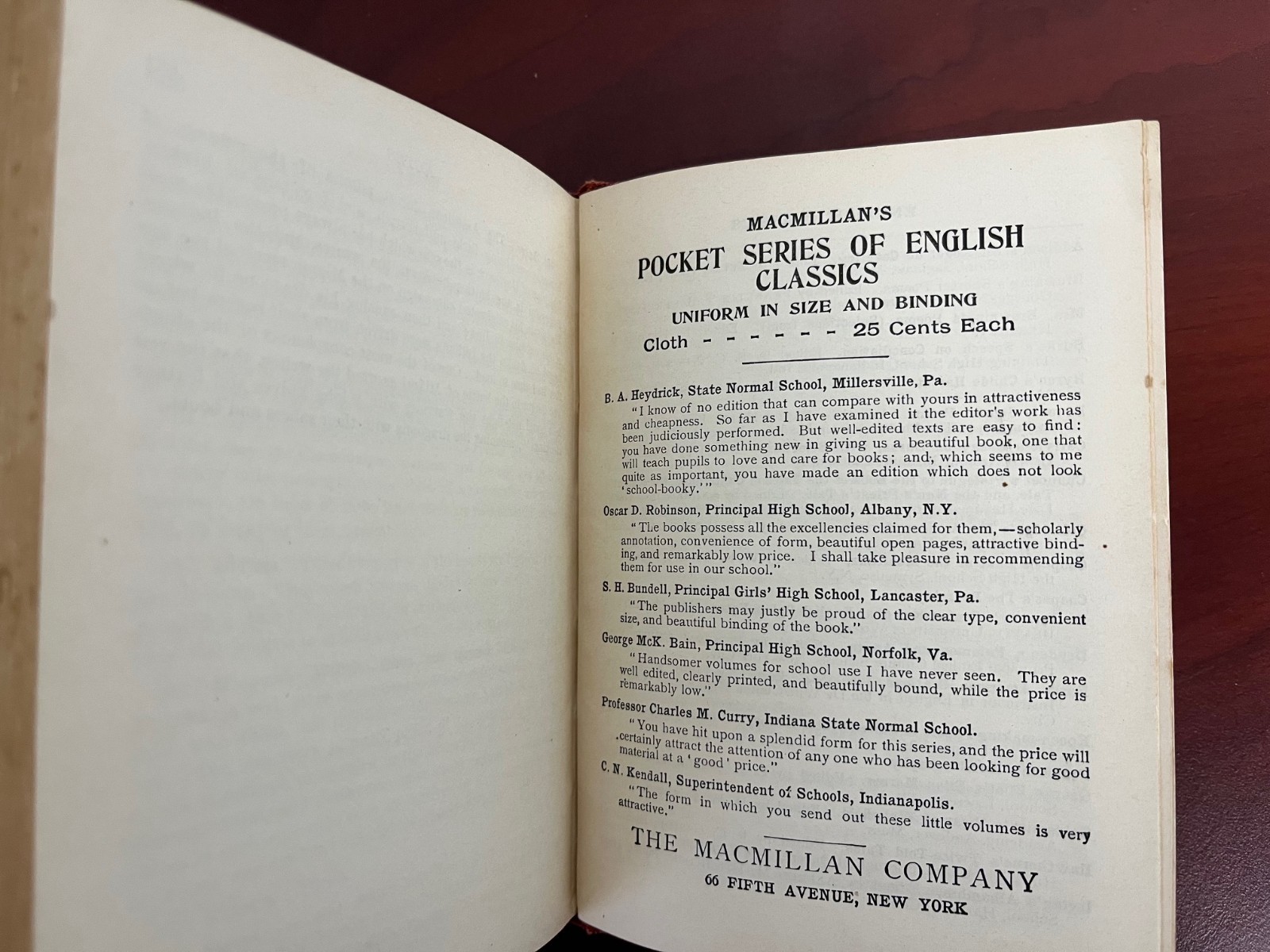 Antique Cooper’s Last of the Mohicans 1904 Macmillan Company Edition HC