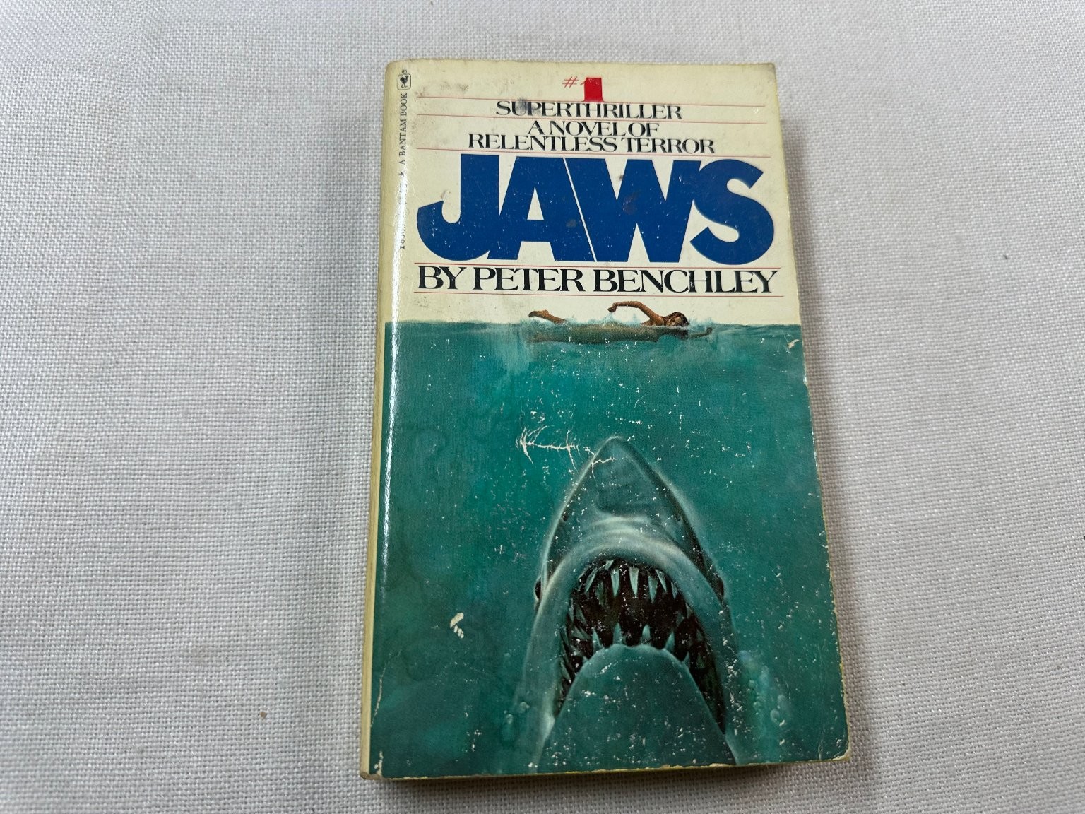 Jaws Peter Benchley 1975 Bantam Edition Thriller Novel Shark Classic