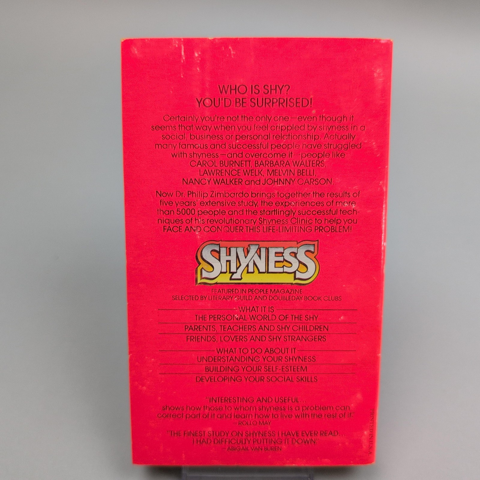 Vintage 1978 Shyness Philip G Zimbardo Jove PB Psychology Self Help Book