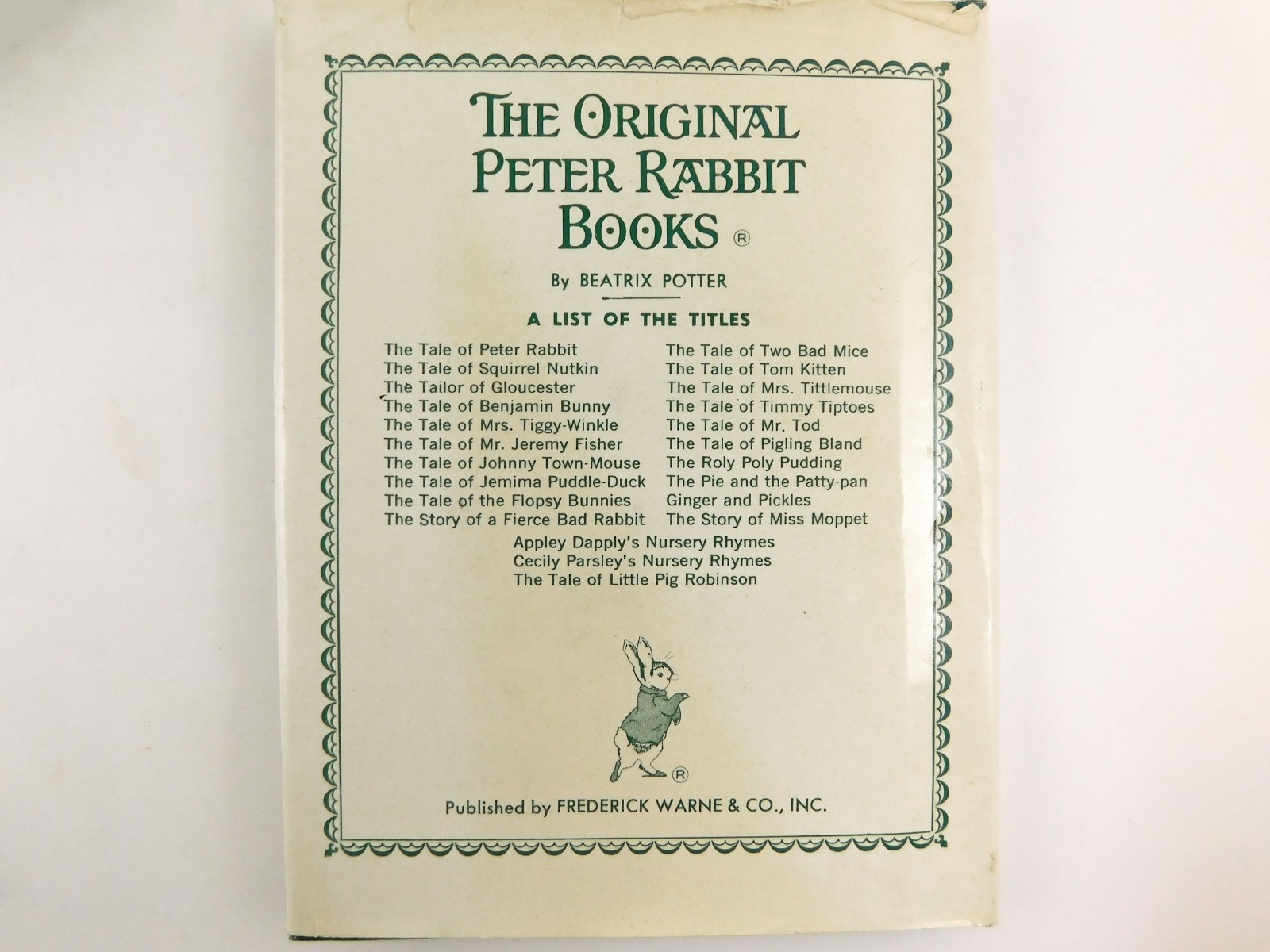 Peter Rabbit Library Editions, Beatrix Potter, Books 1 – 6 Hardcover Warne 1976