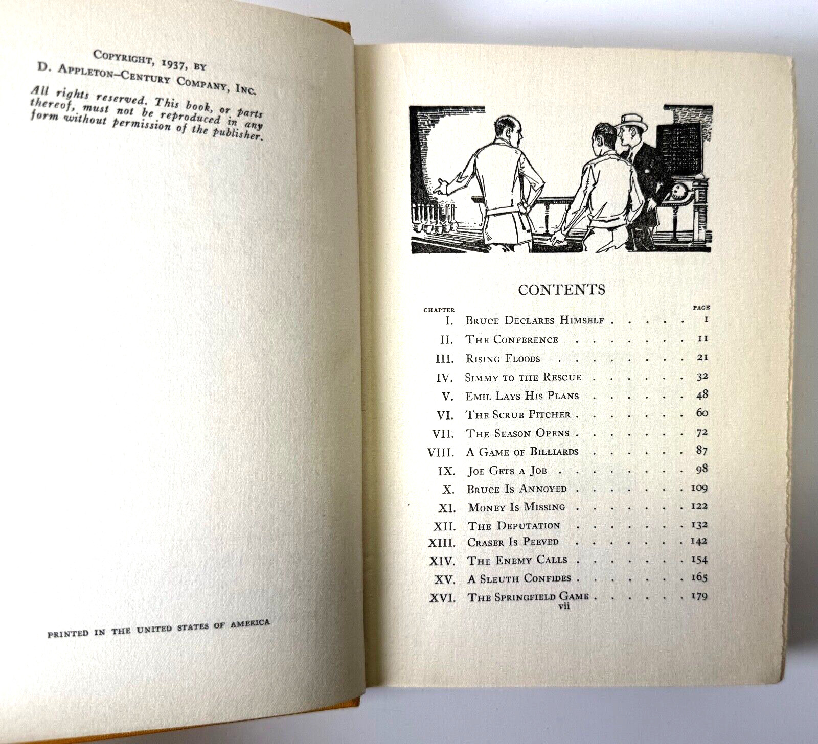 The Score is Tied, Ralph Henry Barbour, 1937 D. Appleton 1st edition