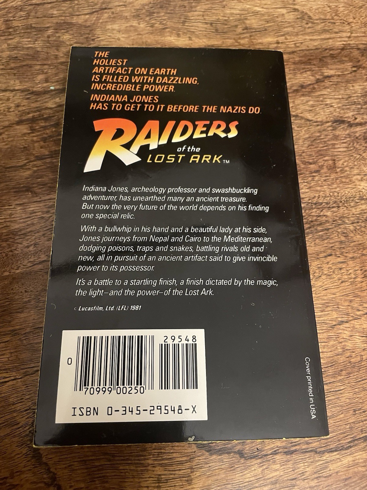 Raiders Of The Lost Ark ~ Campbell Black ~ 1981 (2nd Printing)