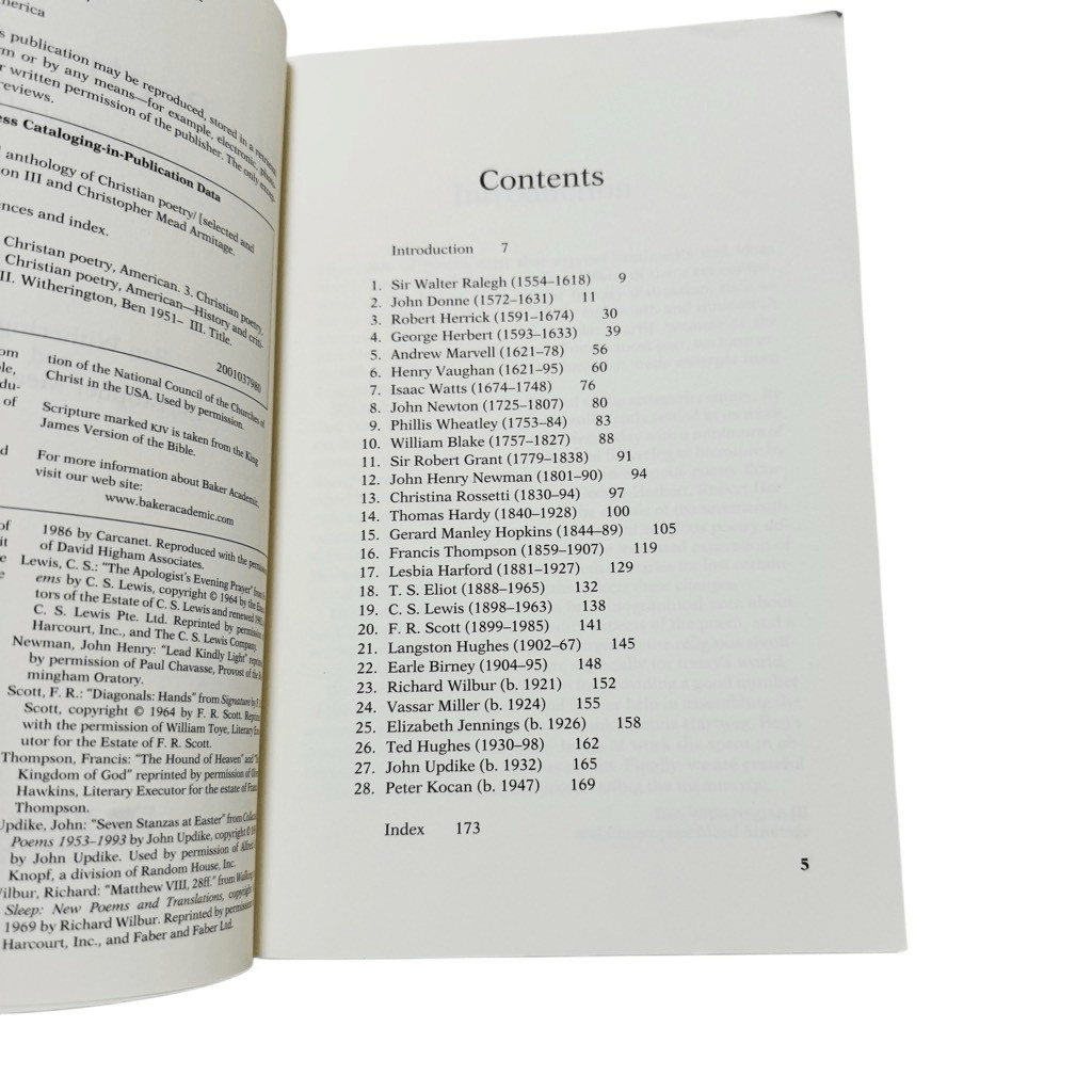 THE POETRY OF PIETY-By Ben Witherington III and Christopher Mead Armitage, 2002