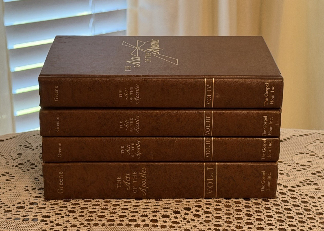 The Acts of the Apostles by Oliver B Greene COMPLETE Set Vol. 1-4 Gospel Hour HC