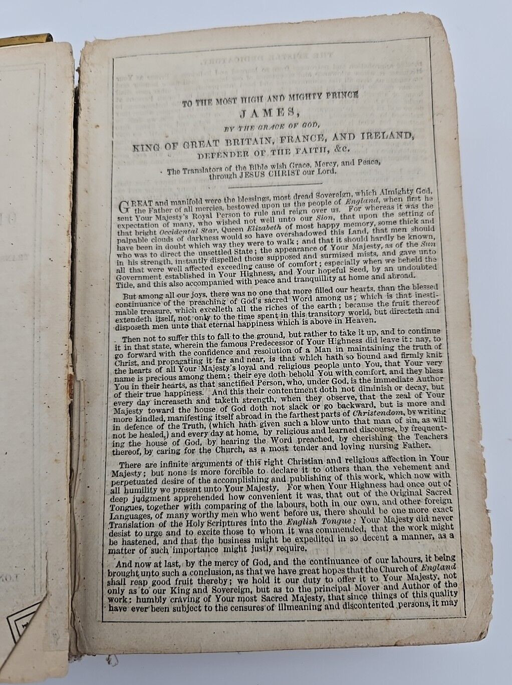 Holy Bible Antique Pocket Size King James 3.5 x 5.5 in. Eyre and Spottiswoode