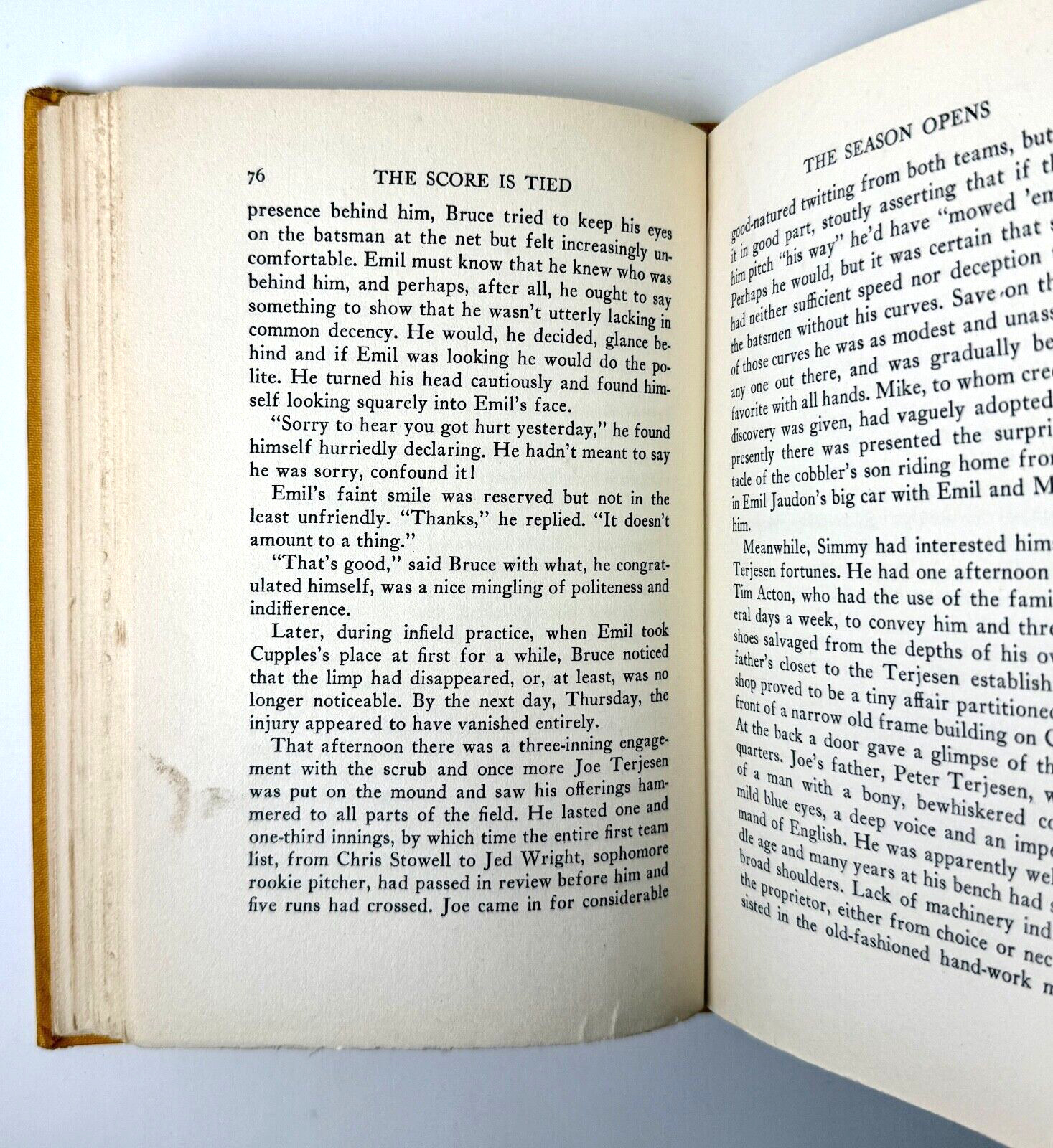 The Score is Tied, Ralph Henry Barbour, 1937 D. Appleton 1st edition
