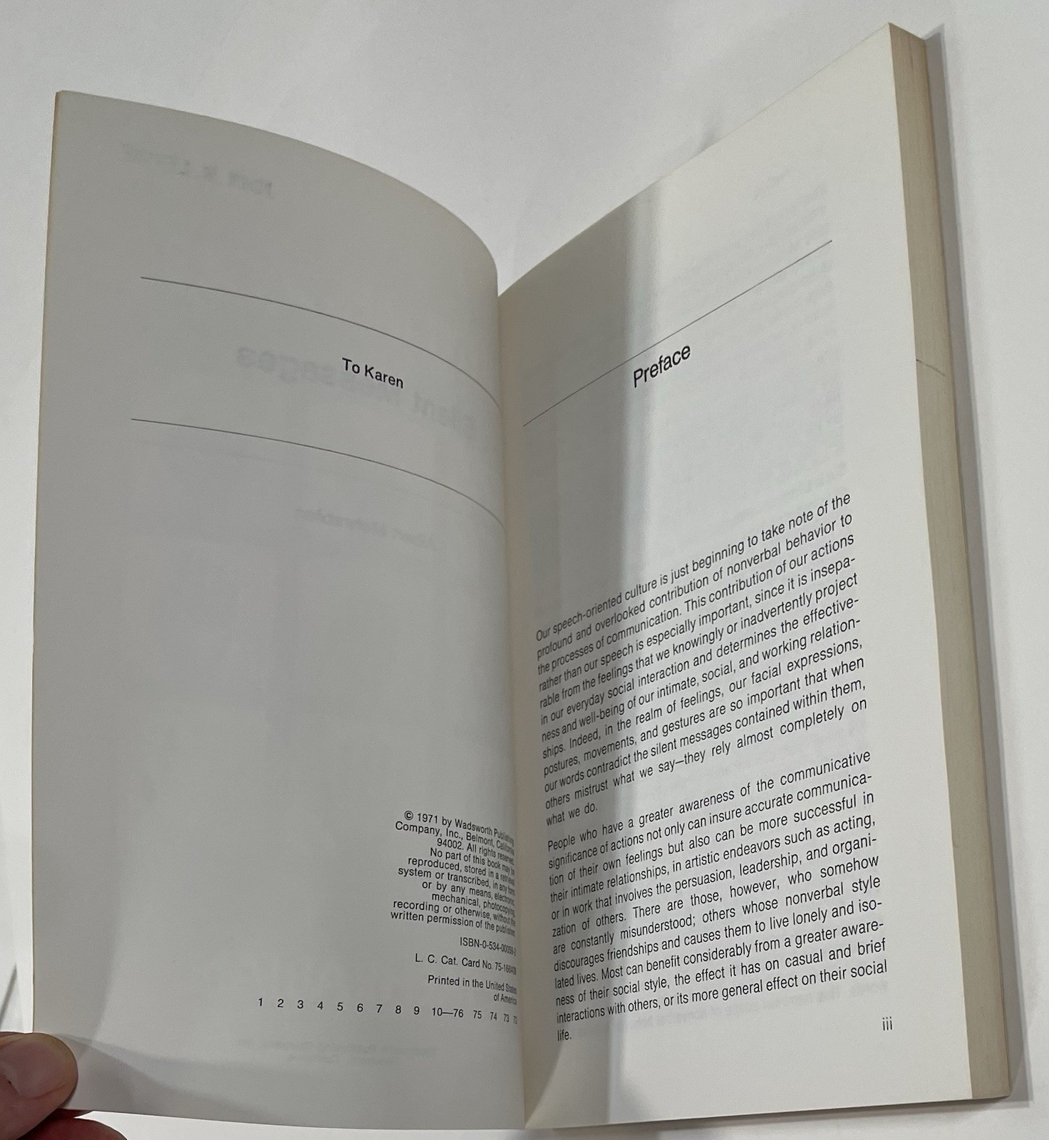 SILENT MESSAGES Albert Mehrabian 1971 Trade Paperback Nonverbal Communication