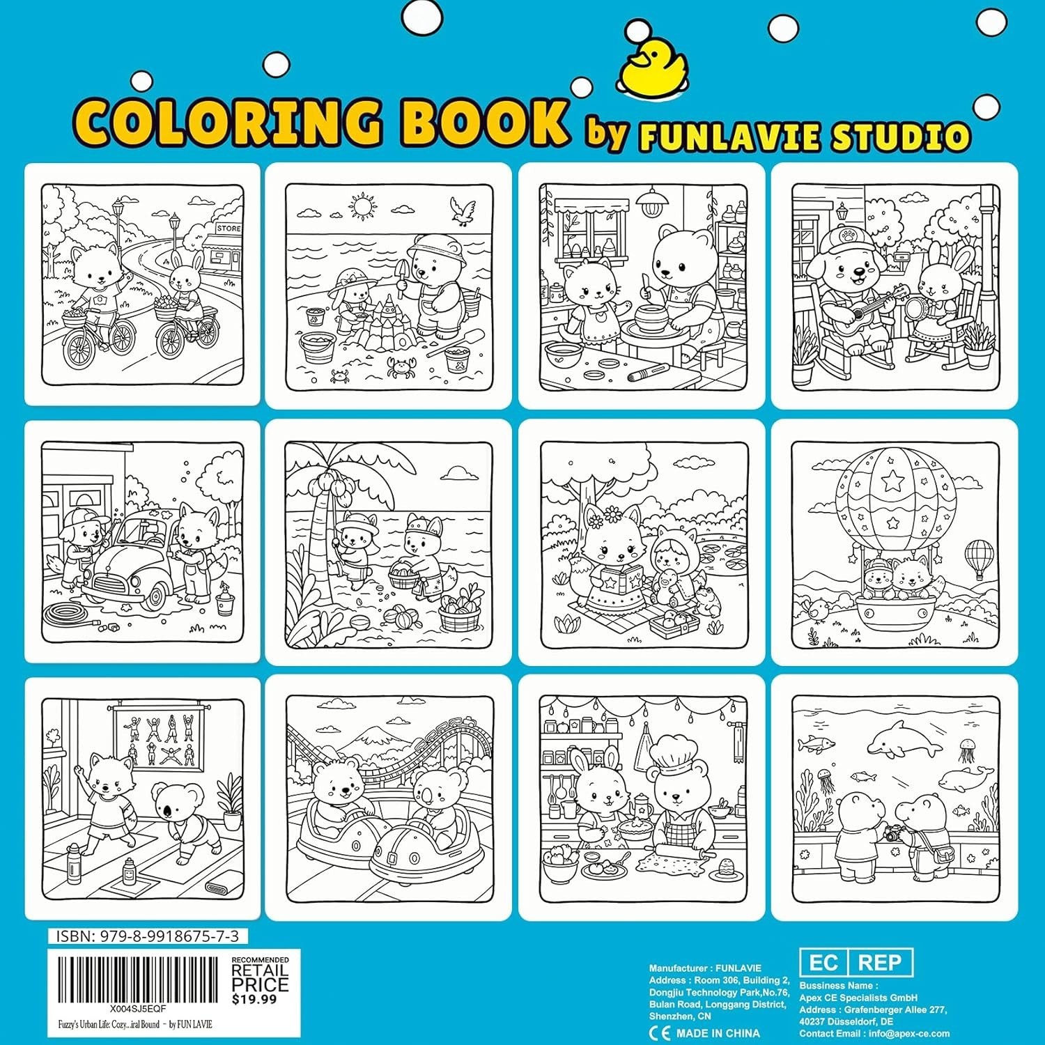 Relaxing Spiral-Bound Coloring Book for Mindfulness & Creativity – 32 Pages