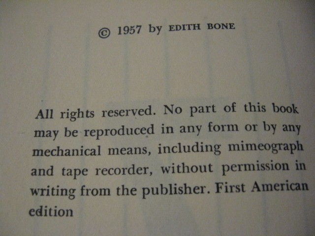 „7 YEARS‘ SOLITARY“ Edith BONE; FE 1957 HC /DJ, VGC