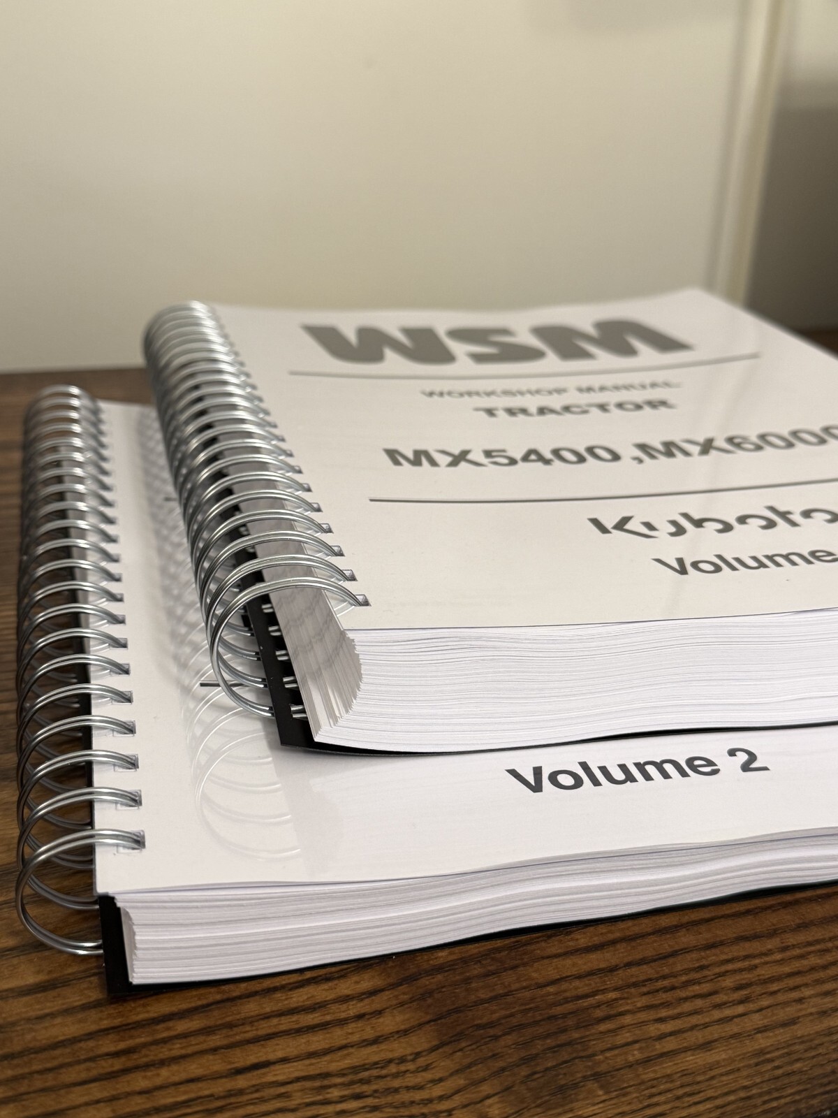 KUBOTA MX5400 MX6000 WORKSHOP MANUAL WSM, BOUND, COVERS, XL FOLDOUT PAGES!
