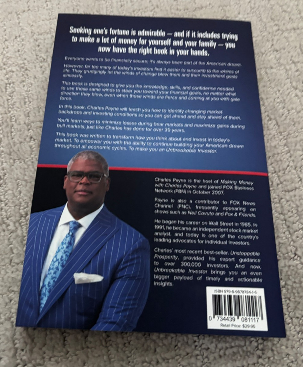 Unbreakable Investor by Charles V Payne Book – Autographed