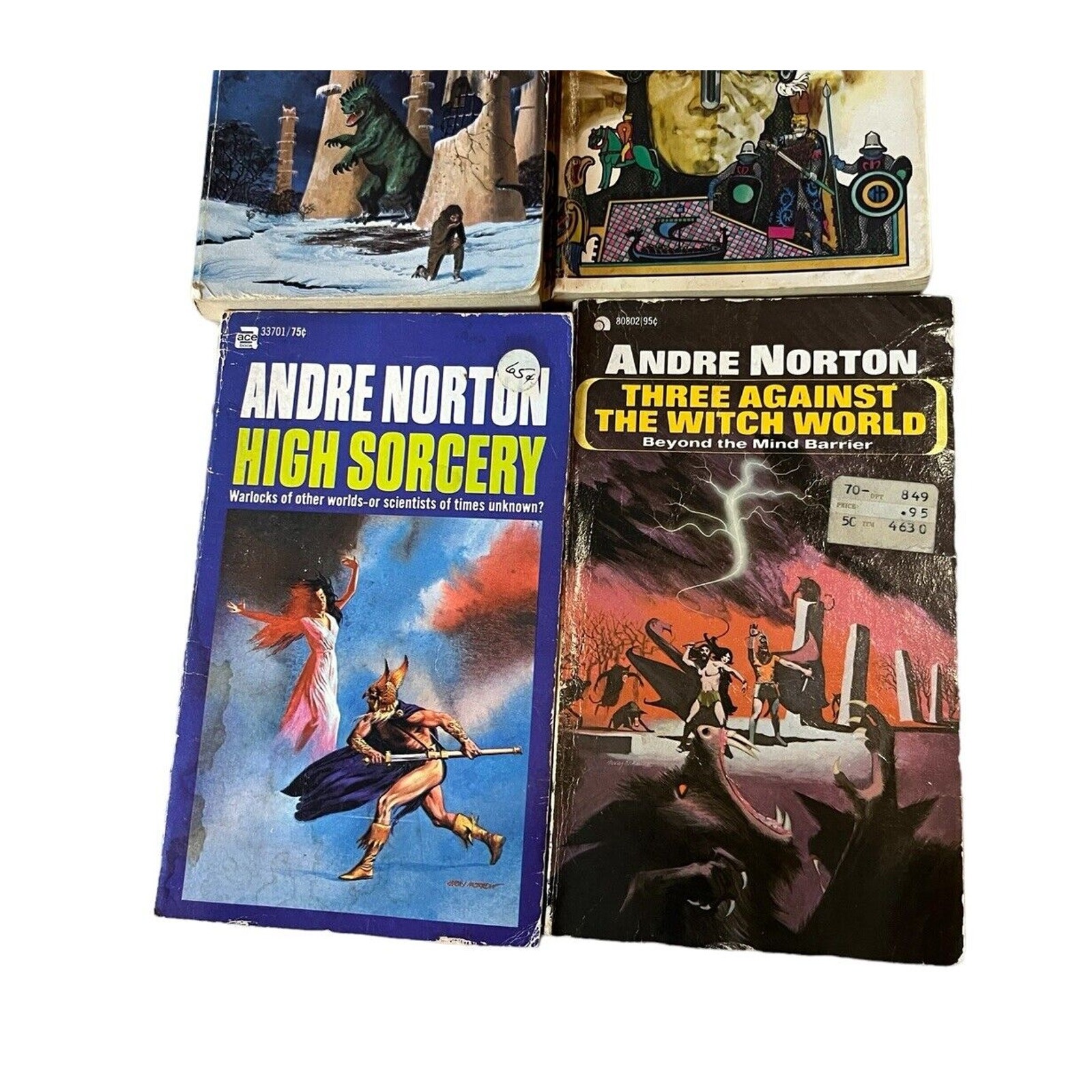 Lot of 5 Andre Norton Books Vintage Science Fiction Witch World 1953 To 1970