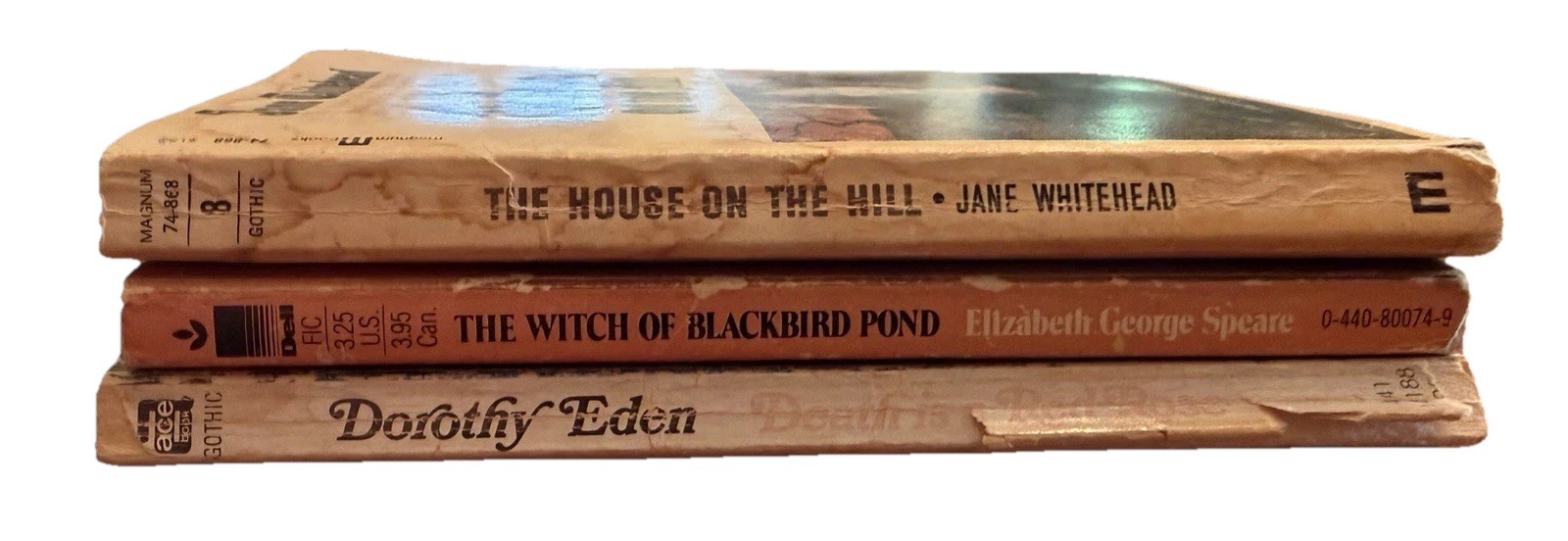 Lot of 3 Paperback Books From The 1960s & 70s Vintage Gothic Suspense Romance
