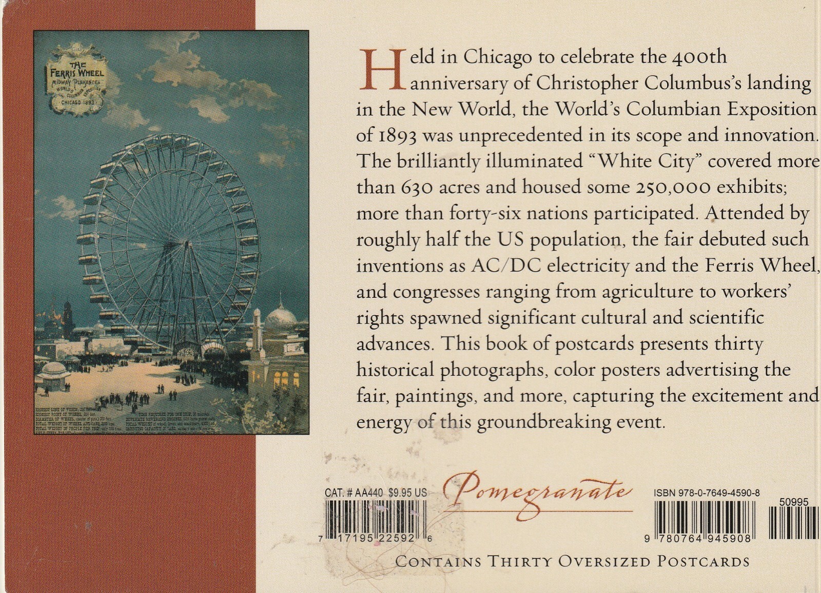 The White City: Chicago’s World’s Columbian Exposition 1893, Book of 30 Postcard