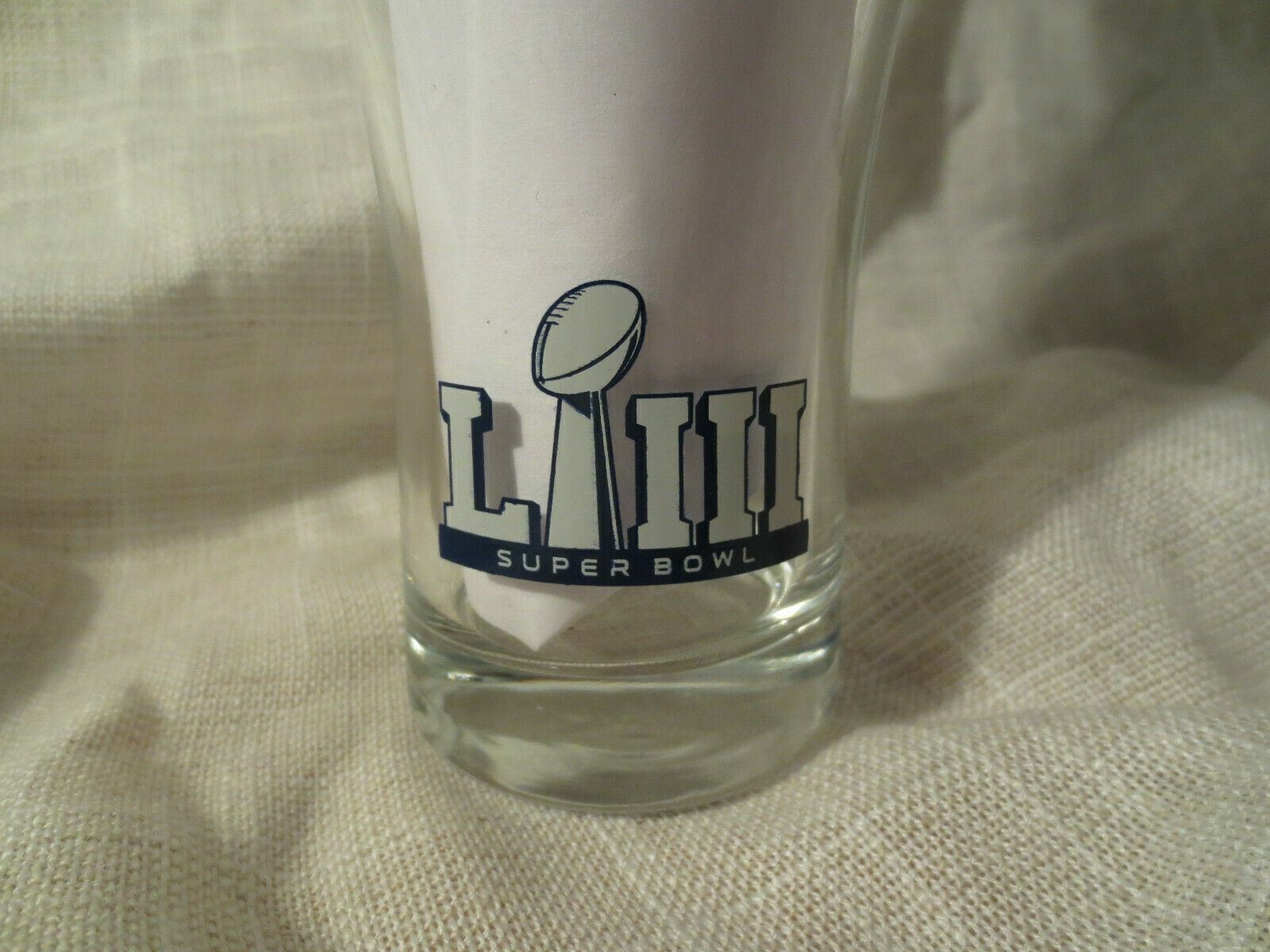 NEW ATLANTA Super Bowl LIII 53 Beer Glass 16 oz. BUD LIGHT Drinking Glass 1982