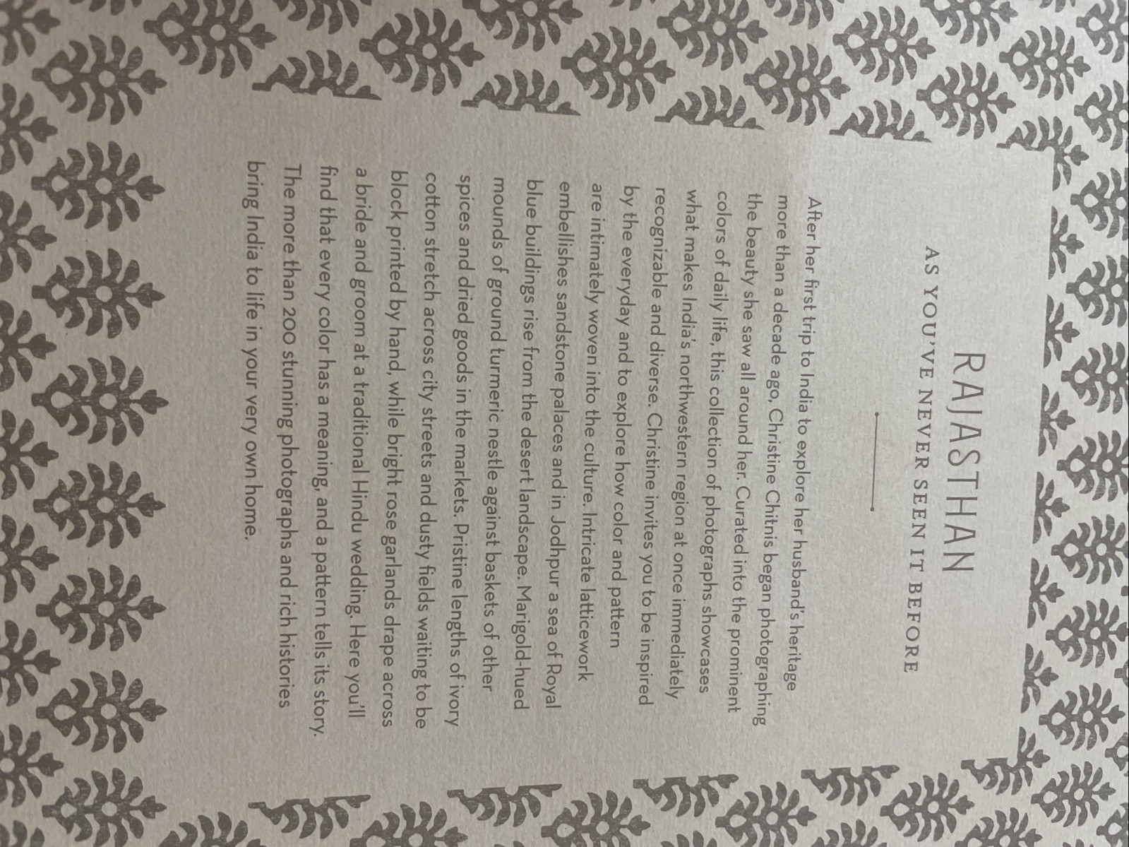 PATTERNS OF INDIA BOOK