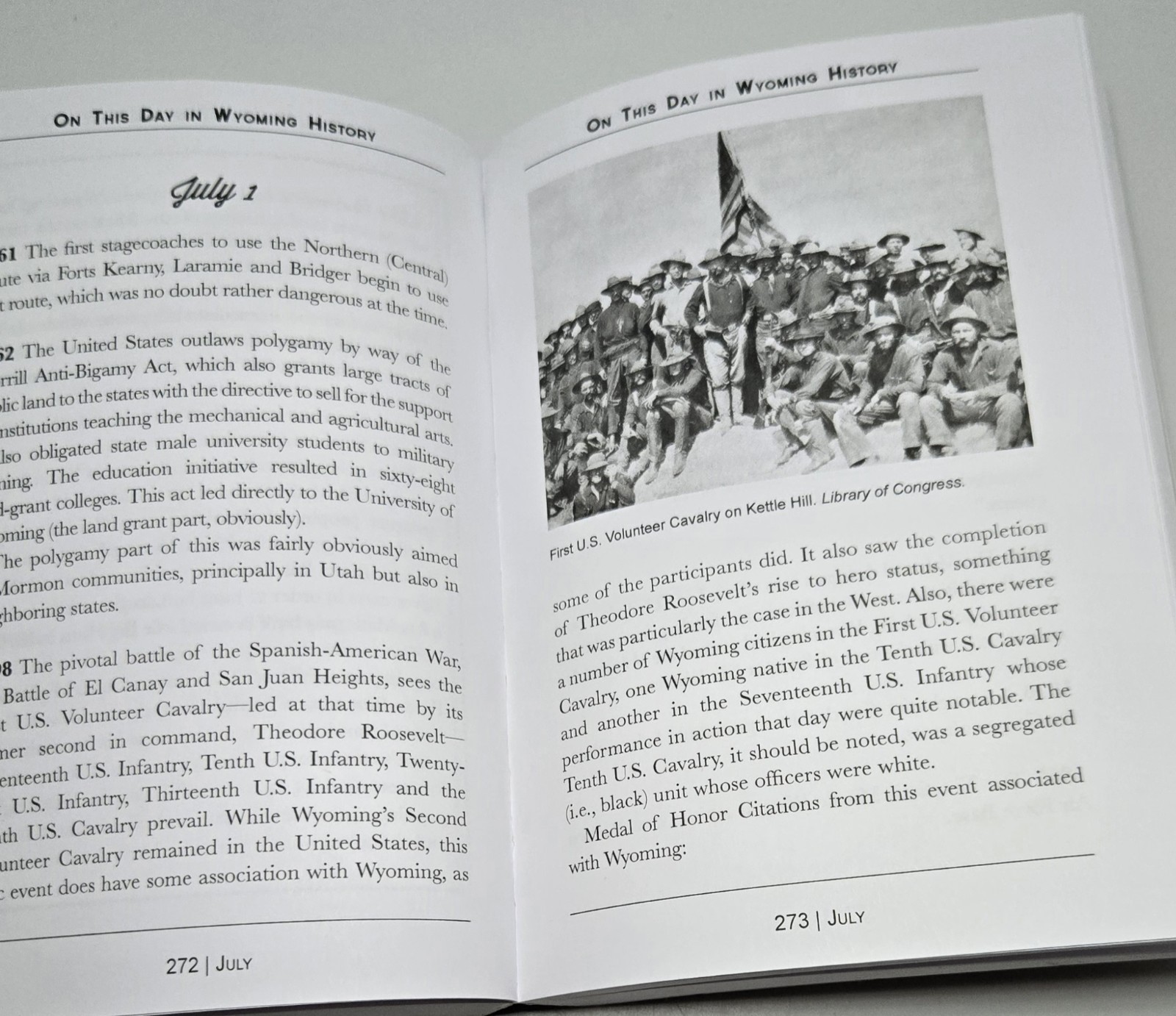 2014 On This Day in Wyoming History By: Patrick T. Holscher Paperback Book
