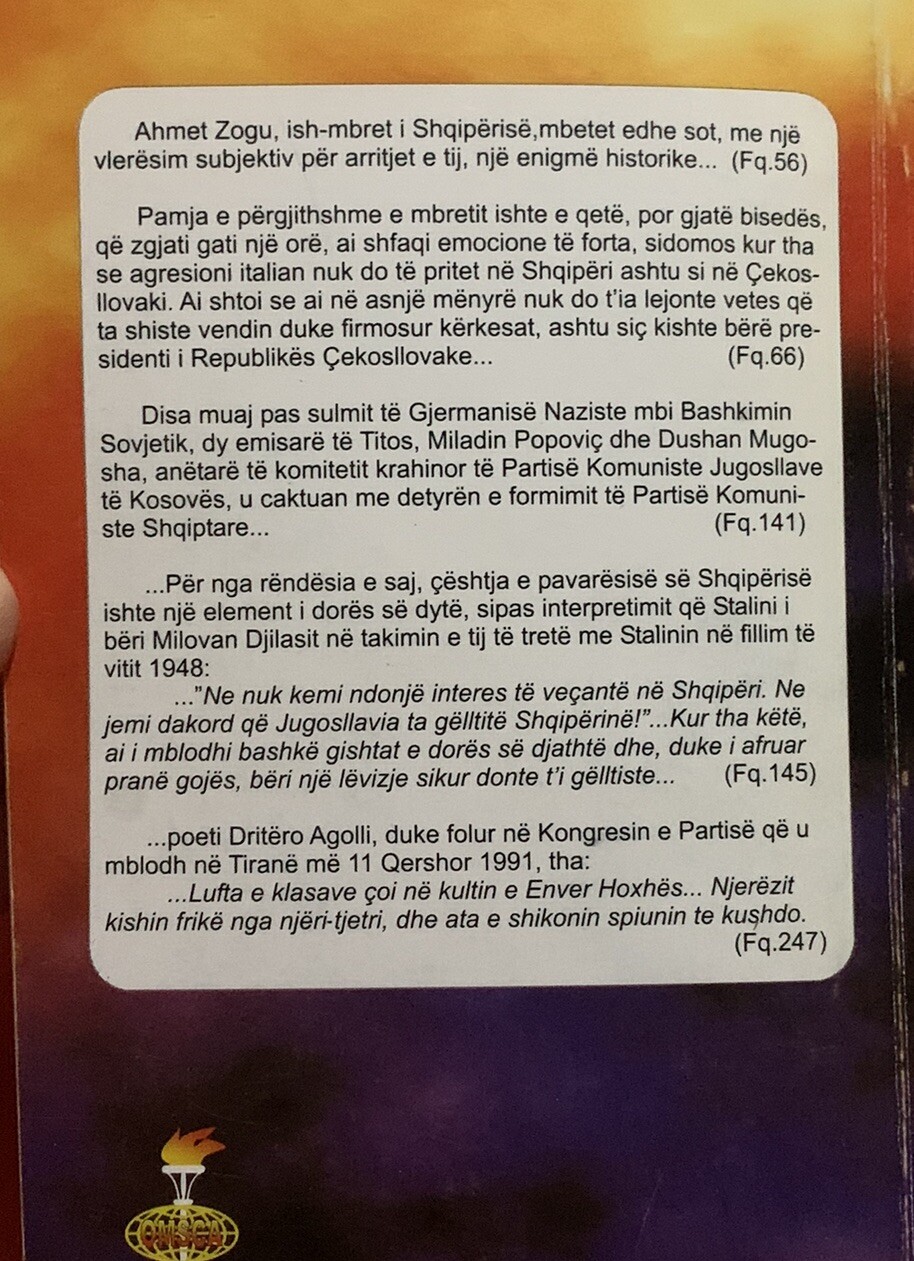 OLD ALBANIAN BOOK-NIKOLLAQ KOSTA-SHQIPERIA ENIGME EUROPIANE-1995-269 pages