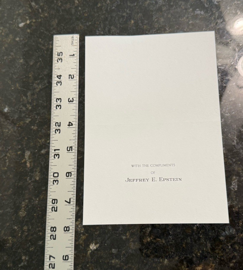 DEFECTIVE Correspondence Jeffrey E Epstein Palm Beach Florida G3D