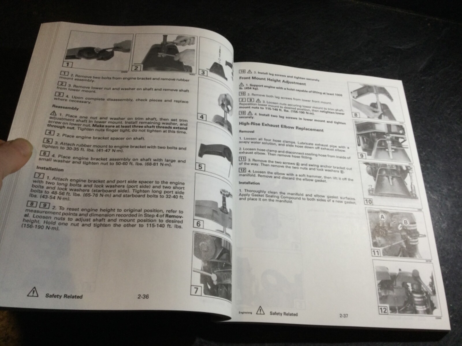 1994-95 Volvo Penta HU 3.0L, 4.3L 5.0L 5.7L 5.8L 7.4L 8.2L Shop Manual 4,6,8 cyl