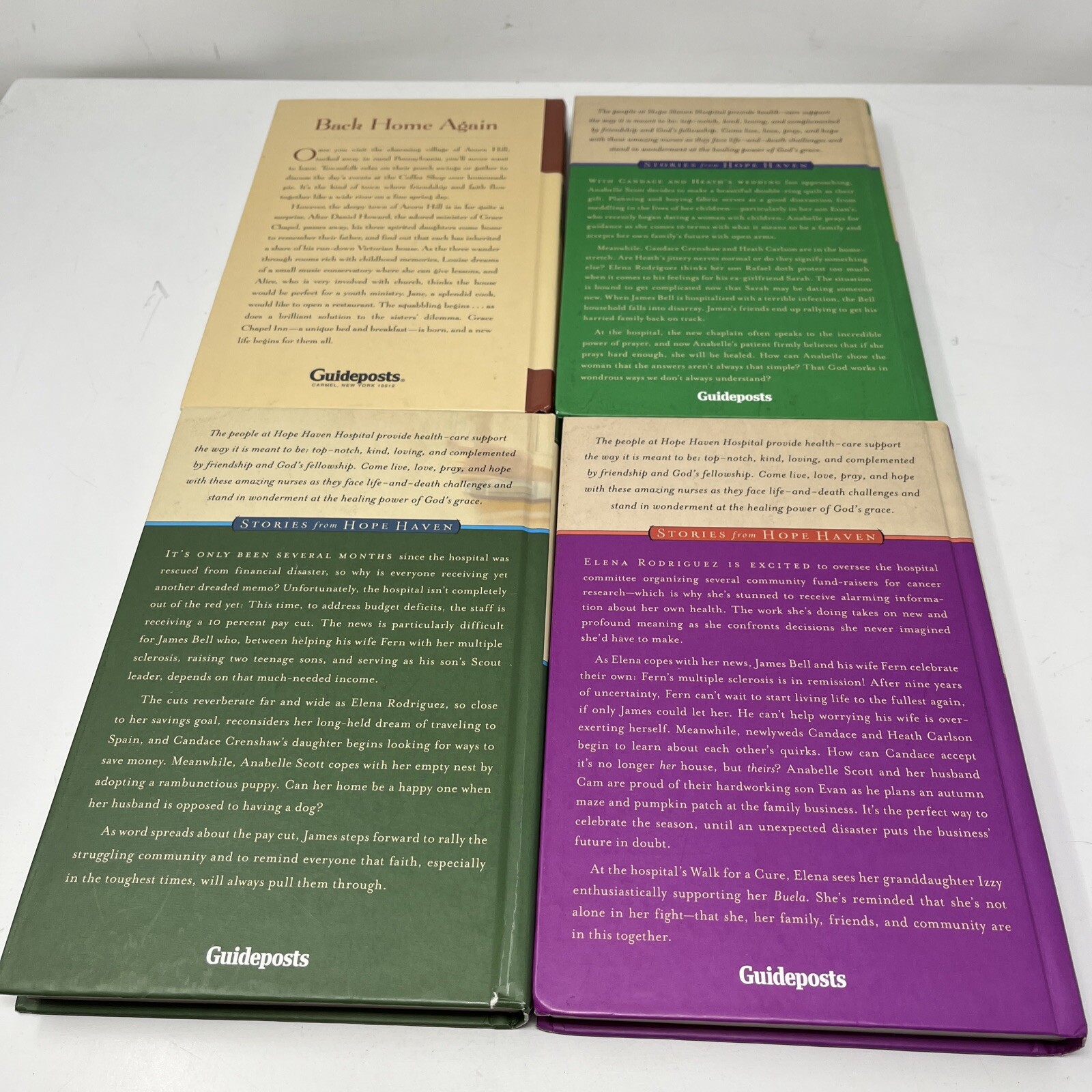 Lot Of 4 Guideposts – Stories from Hope Haven hardcover books, plus back hme agn