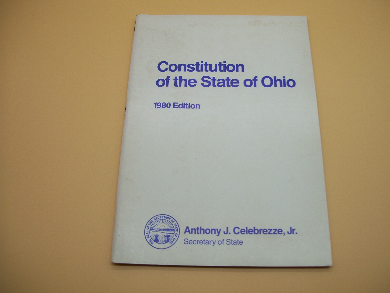 Constitution Of The State Of Ohio 1980 Edition PB Book