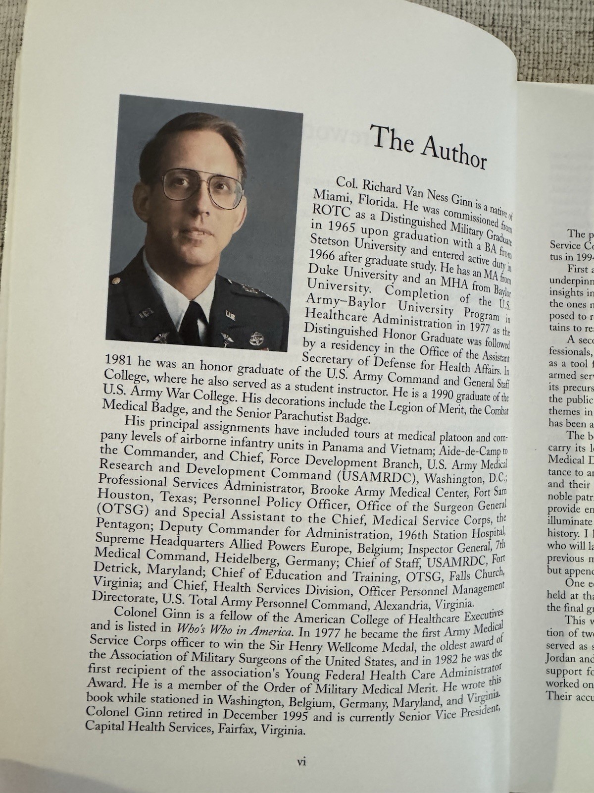 History of the U.S. Army Medical Service Corps 1996 Richard Ginn Military PB