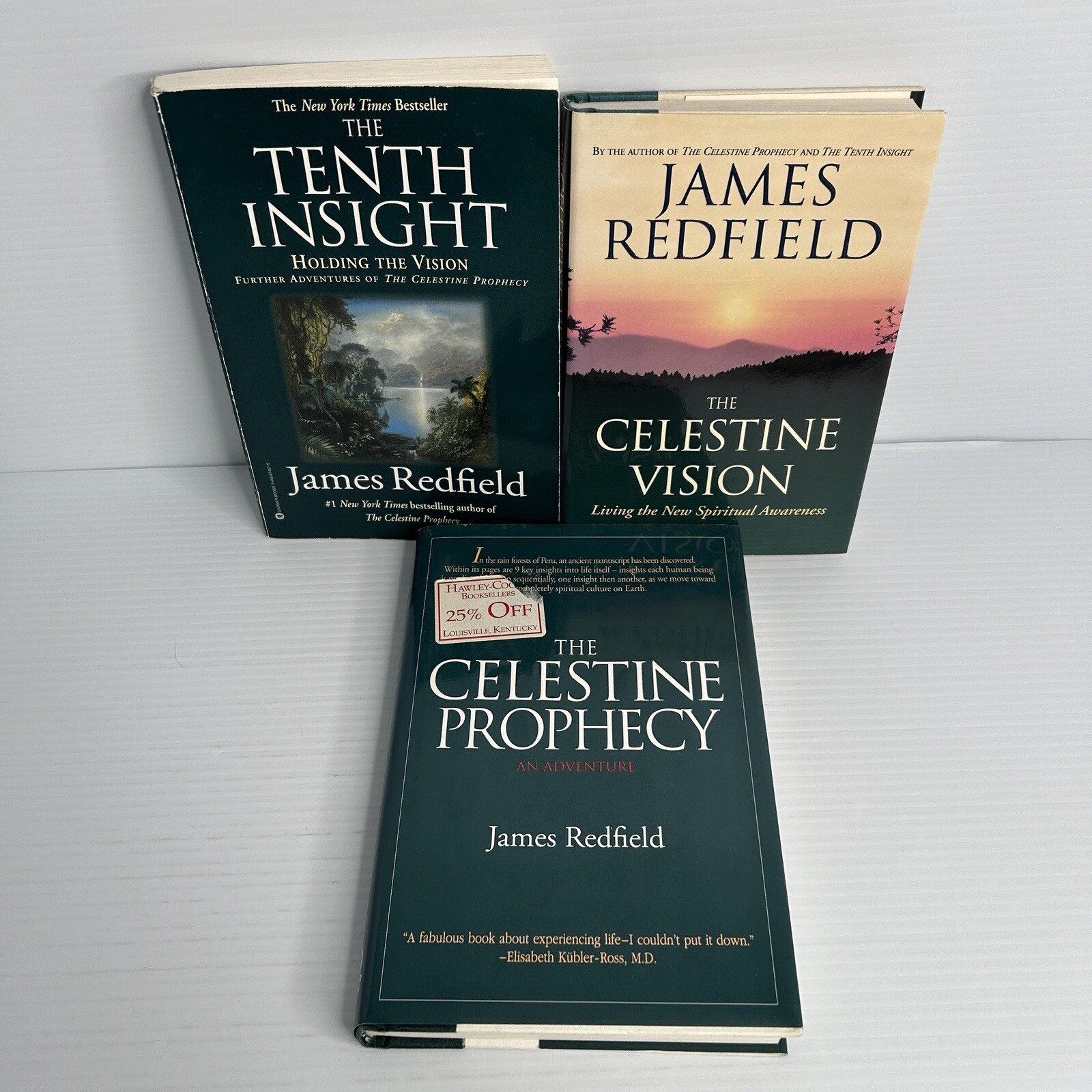 3 Book Lot James Redfield 10th Insight, Celestine Vision, & Celestine Prophecy