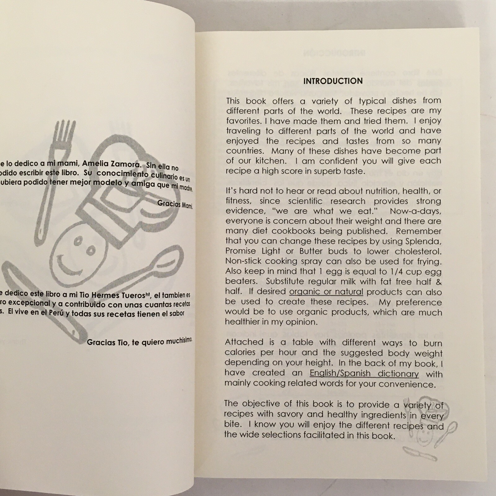 Carmen’s Worldwide Kitchen – English/Spanish Cookbook by Carmen Kolenda 342 p VG