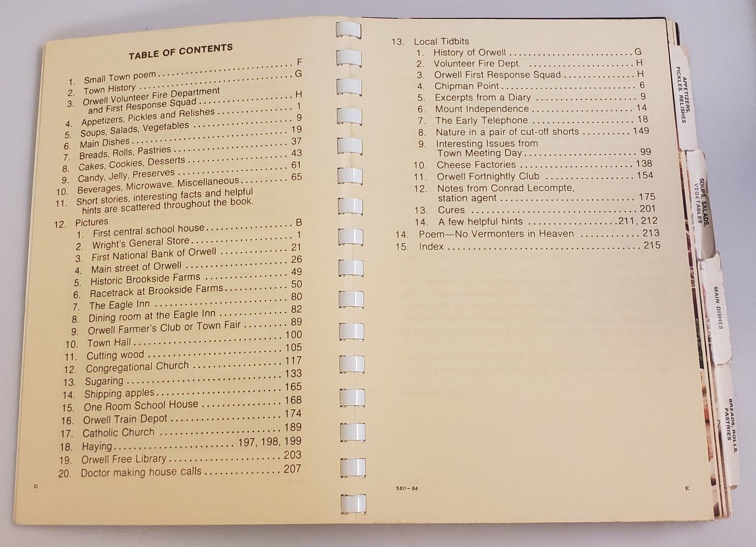 THIS IS ORWELL (VERMONT) Vtg 1984 Spiral Bound COOKBOOK Recipes and TOWN HISTORY