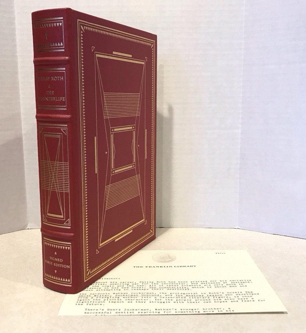 THE COUNTERLIFE By Philip Roth (Franklin Library Signed 1st Edition 1986 NEW HC
