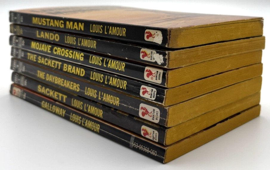 Louis Lamour Vintage Sackett Book Lot Western Several 1st Printings Flaws Listed