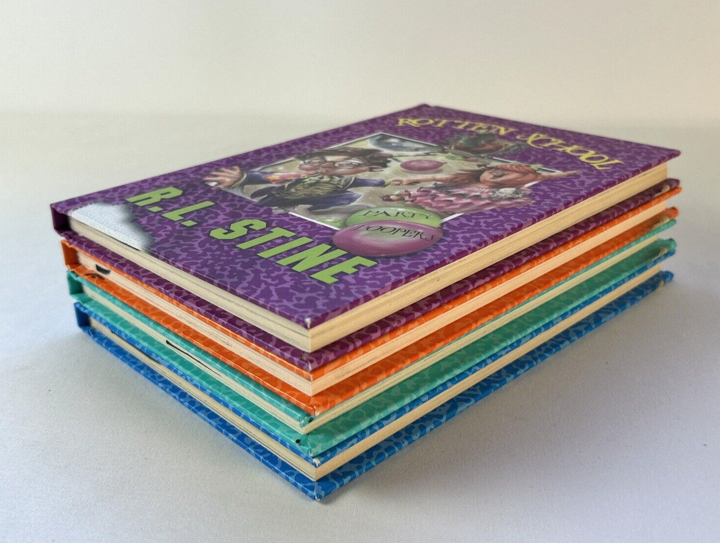 Rotten School Lot 4 R L Stine 1st Ed Hardcovers Goosebumps Author Vintage Kids