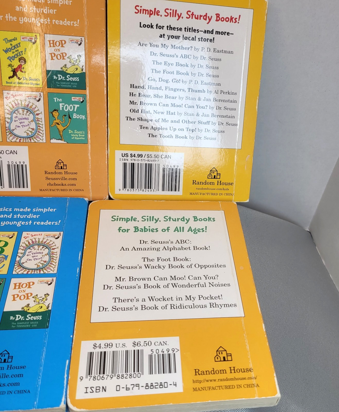 Bright And Early Board Books Dr Seuss Assorted Set Of 6 Children’s Books