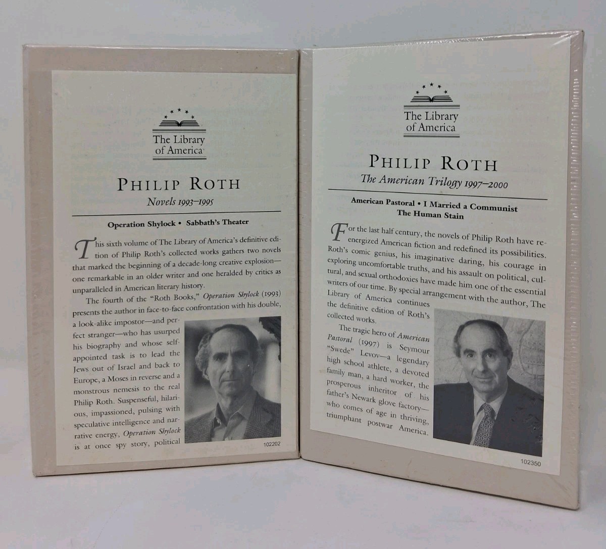Philip Roth: Novels (1993-2000), 2 volume set, HC, Library of America