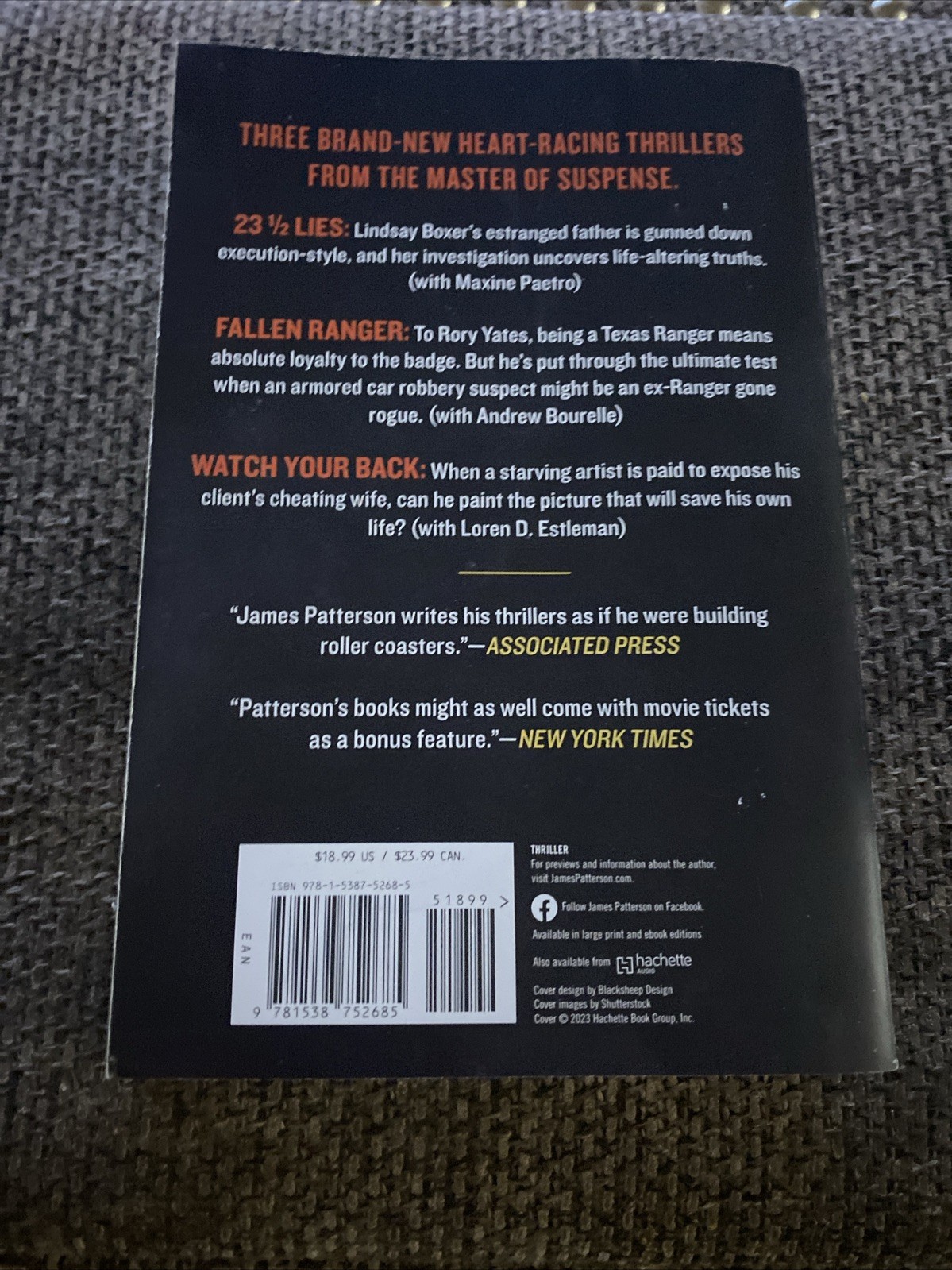 James Patterson 23 1/2 Lies Paperback