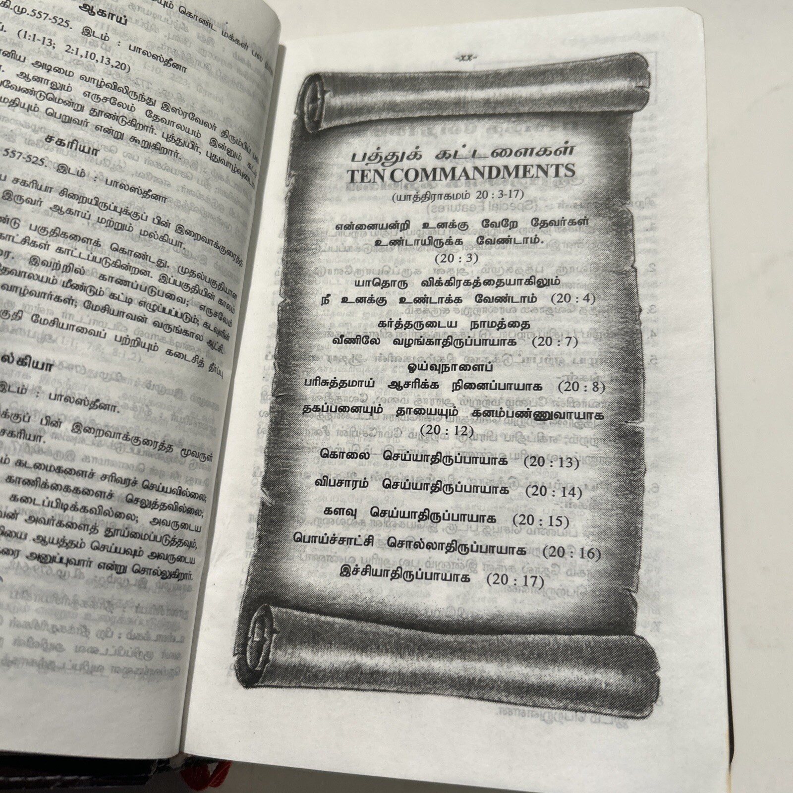 Compact Tamil Holy Bible & Hymnary – India – Leather Bound, Illustrated