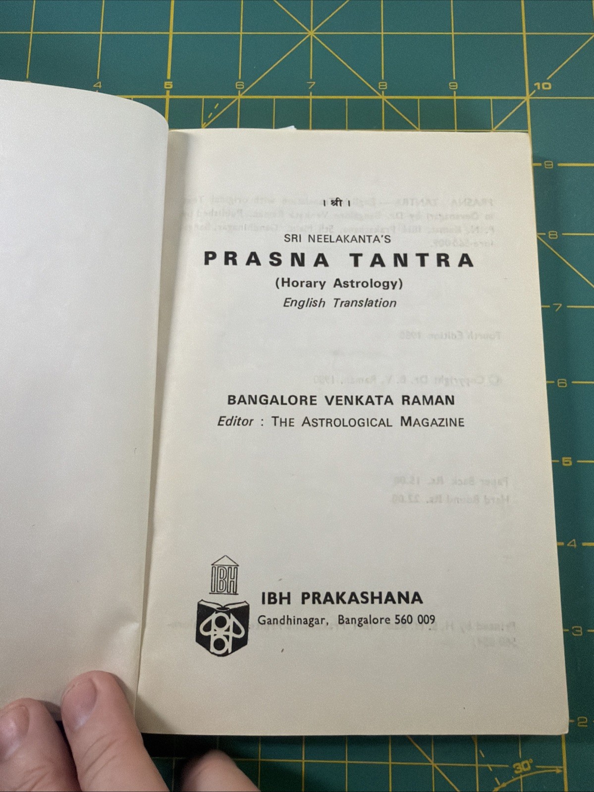 Prasna Tantra Horary Astrology B V Raman 1980 Jyotish PB Book