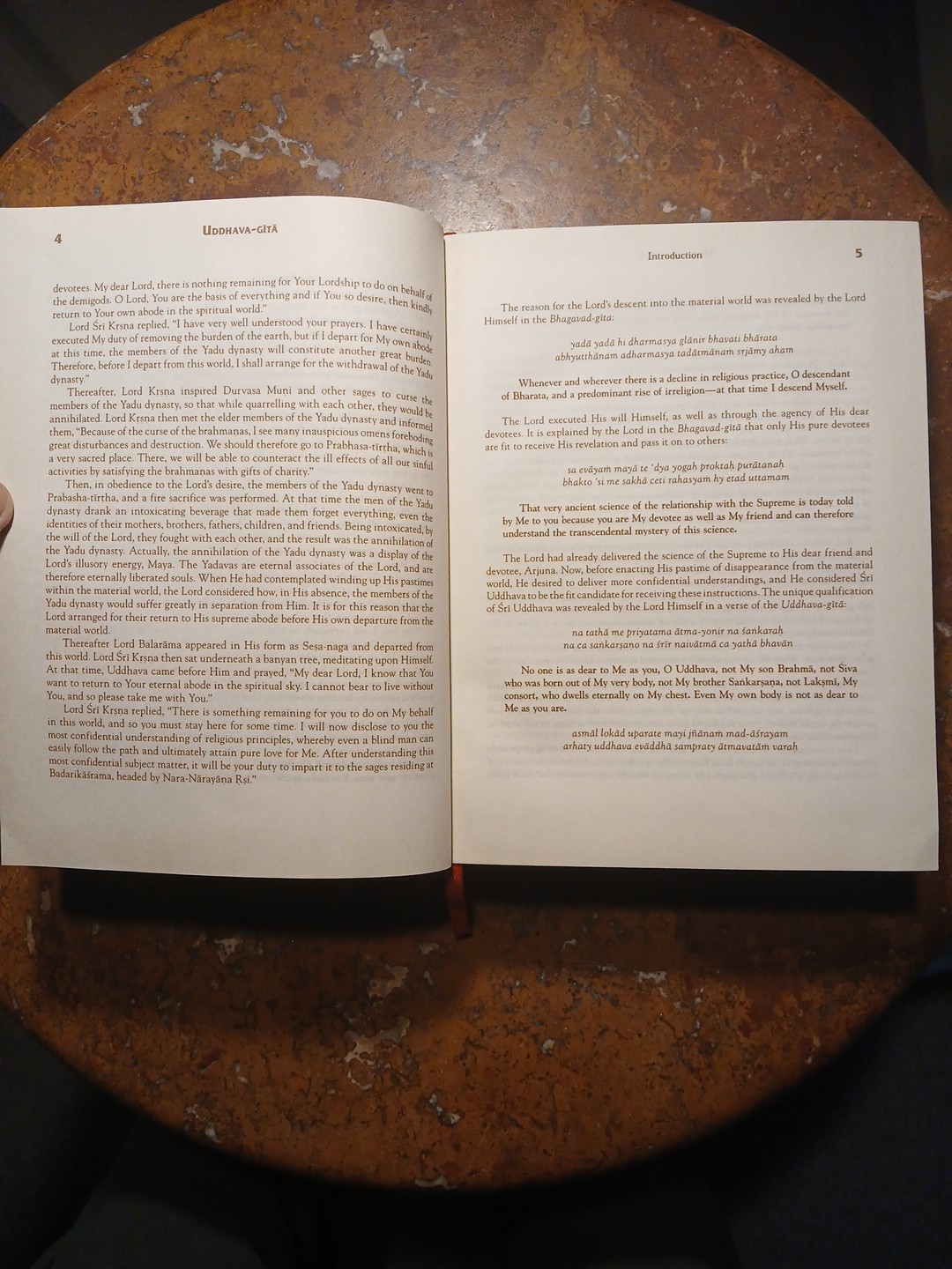 The UDDHAVA GITA, Original Sanskrit Text, Roman Transliteration And Translation
