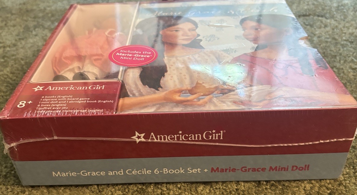 American Girl Cecile and Marie-Grace Boxed 6 Book Set & Marie-Grace Mini Doll
