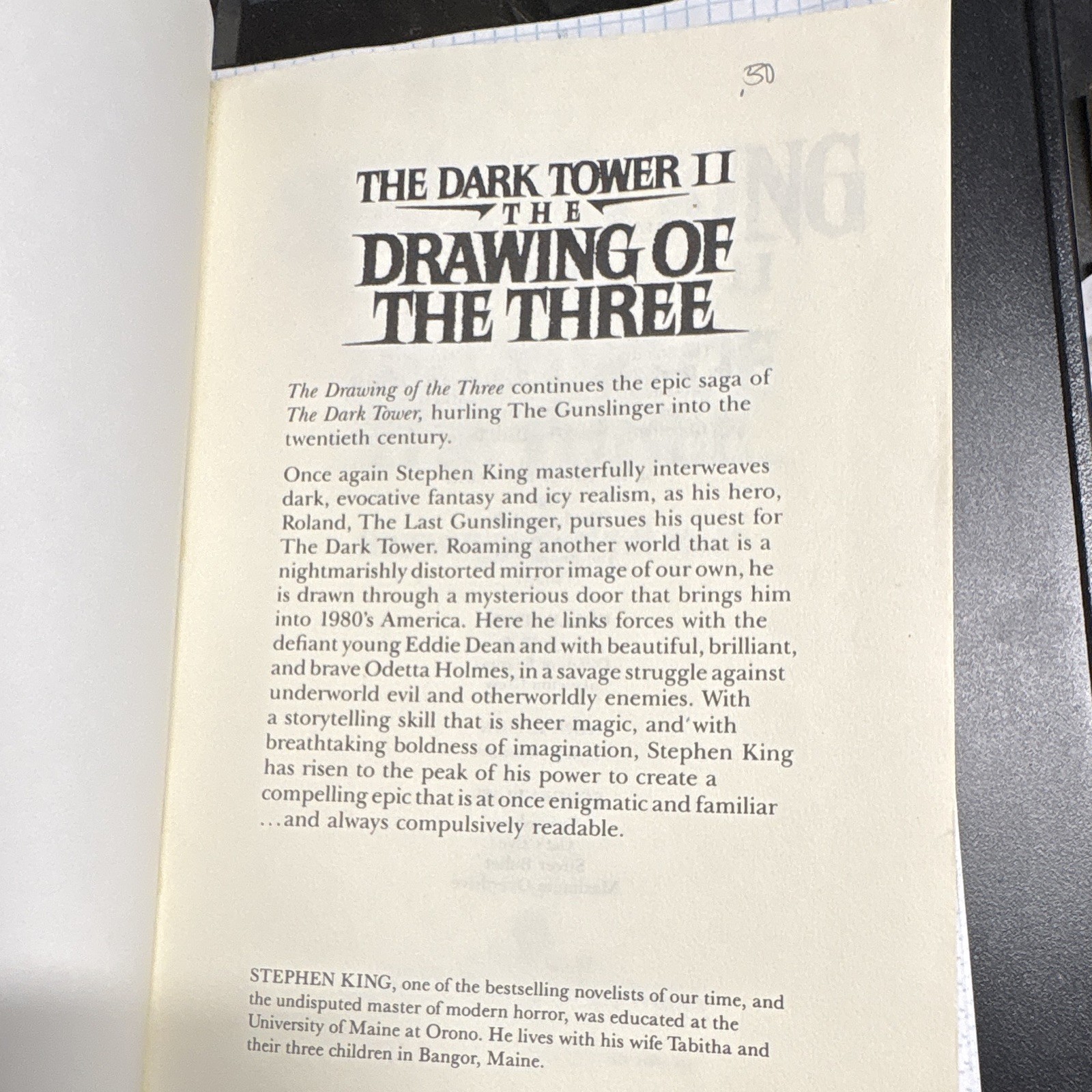 Stephen King The Drawing of the Three (Dark Tower II) 1989 Plume PB Illustrated