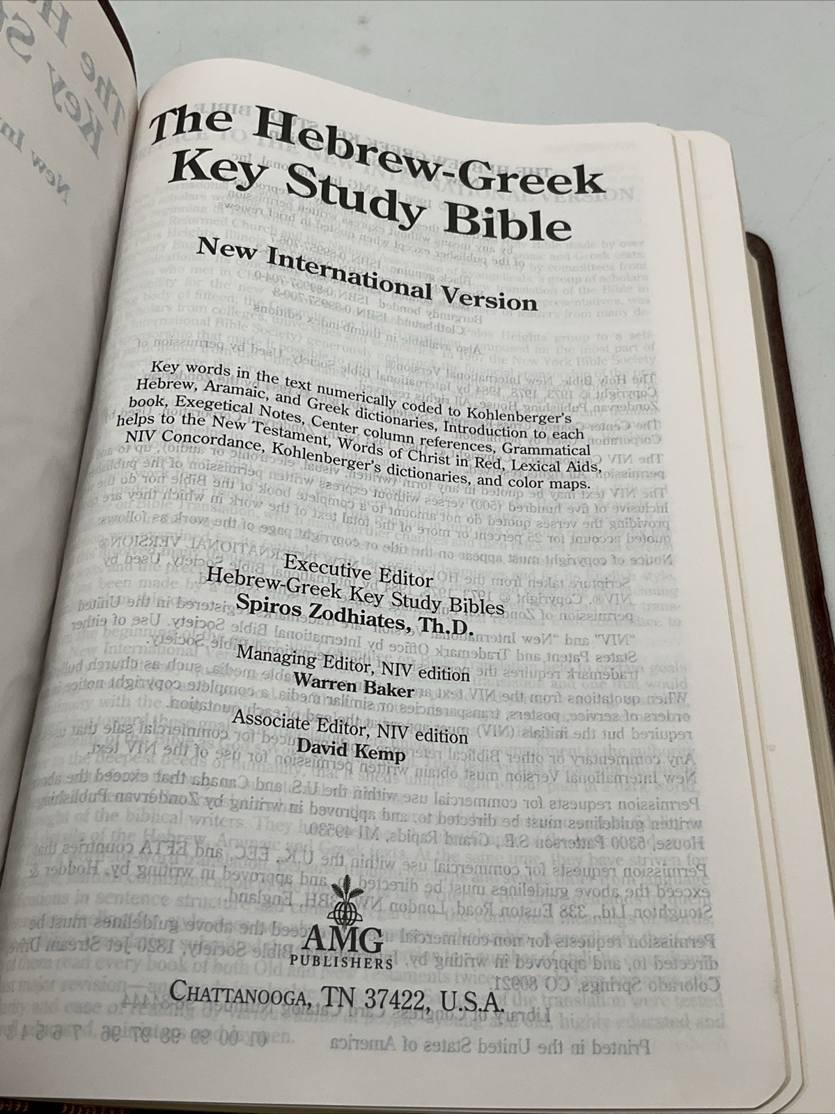 Hebrew-Greek Key Study Bible New international version zodhiates, AMG publishers