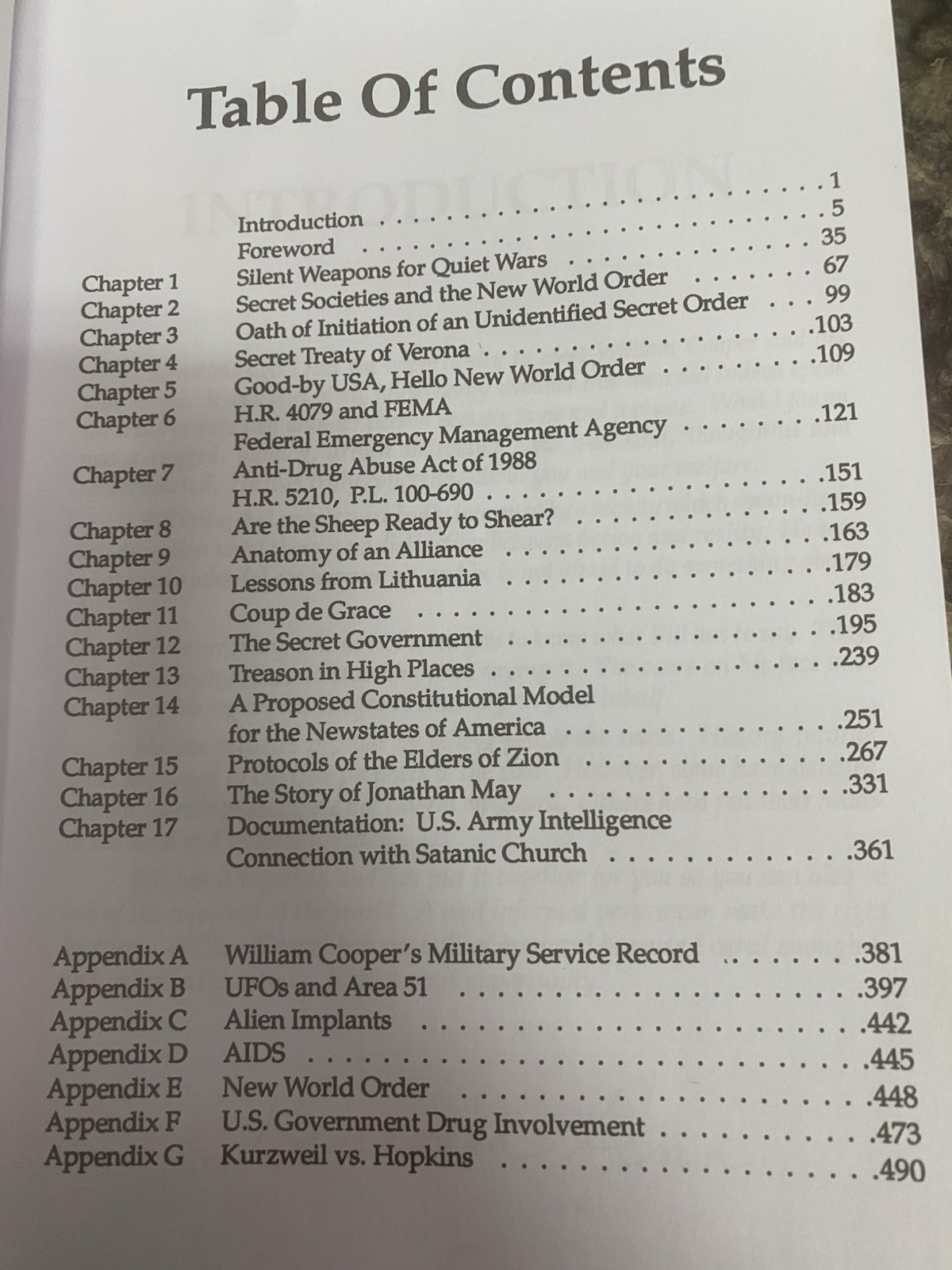 Behold a Pale Horse William Cooper 1991 Protocols Elders Zion Book