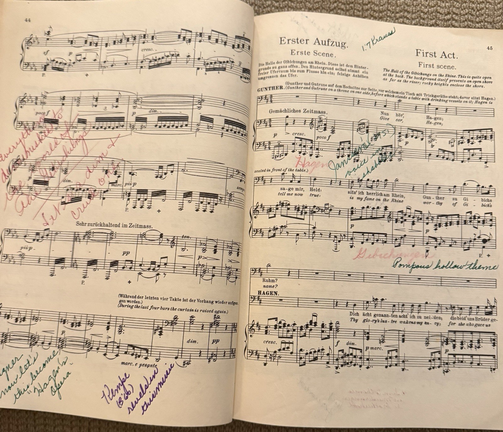 WAGNER: Gotterdammerung – Vocal Score (Schirmer HC), Hermann Uhde headshot