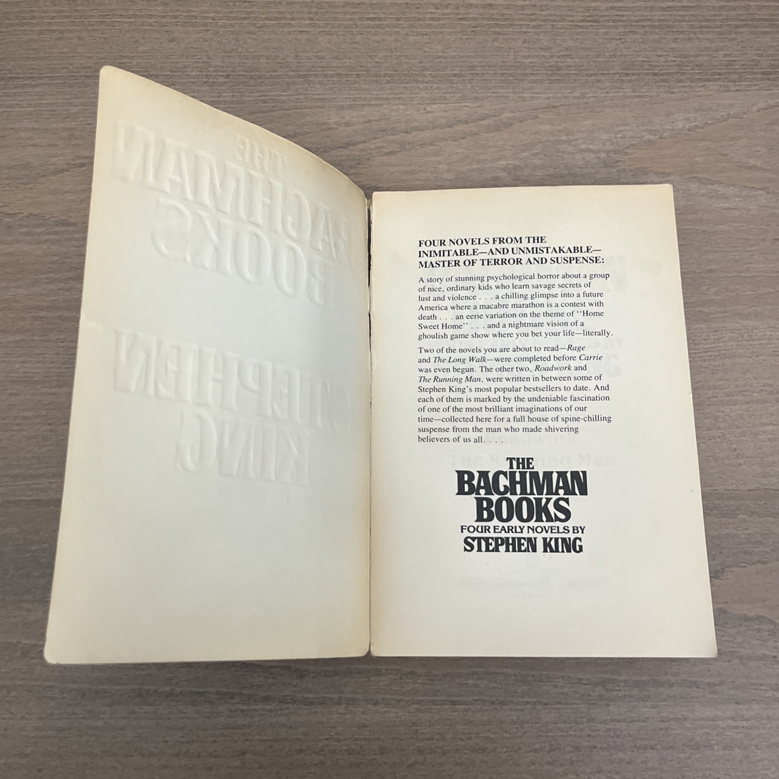Stephen King – The Bachman Books Four Early Novels 1985 1st Plume Omnibus Print