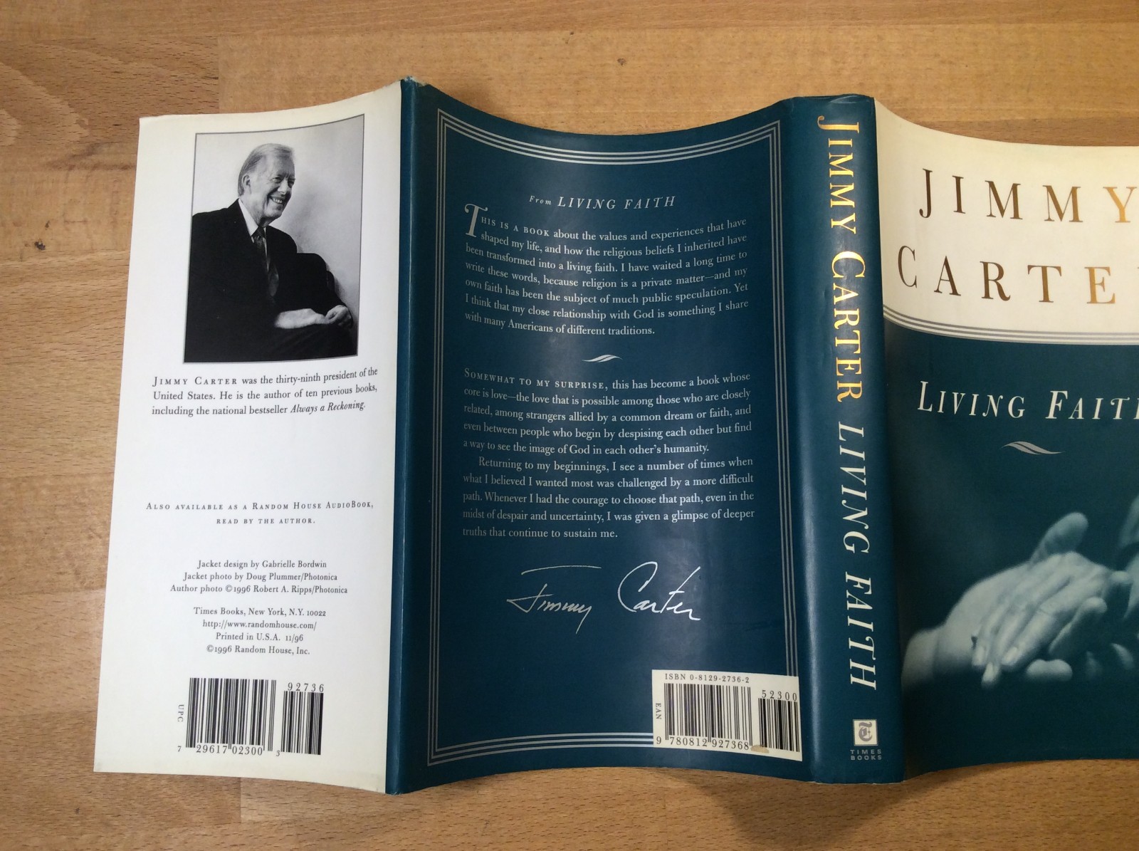 Living Faith, SIGNED Jimmy Carter, Hardcover