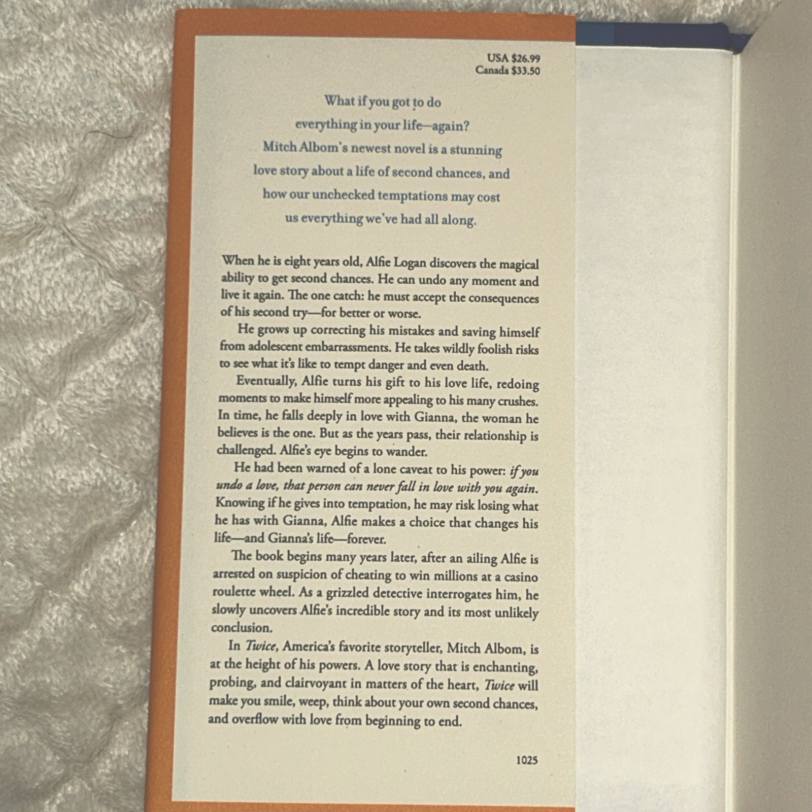 Twice by Mitch Albom First Edition Hardcover Book Fiction
