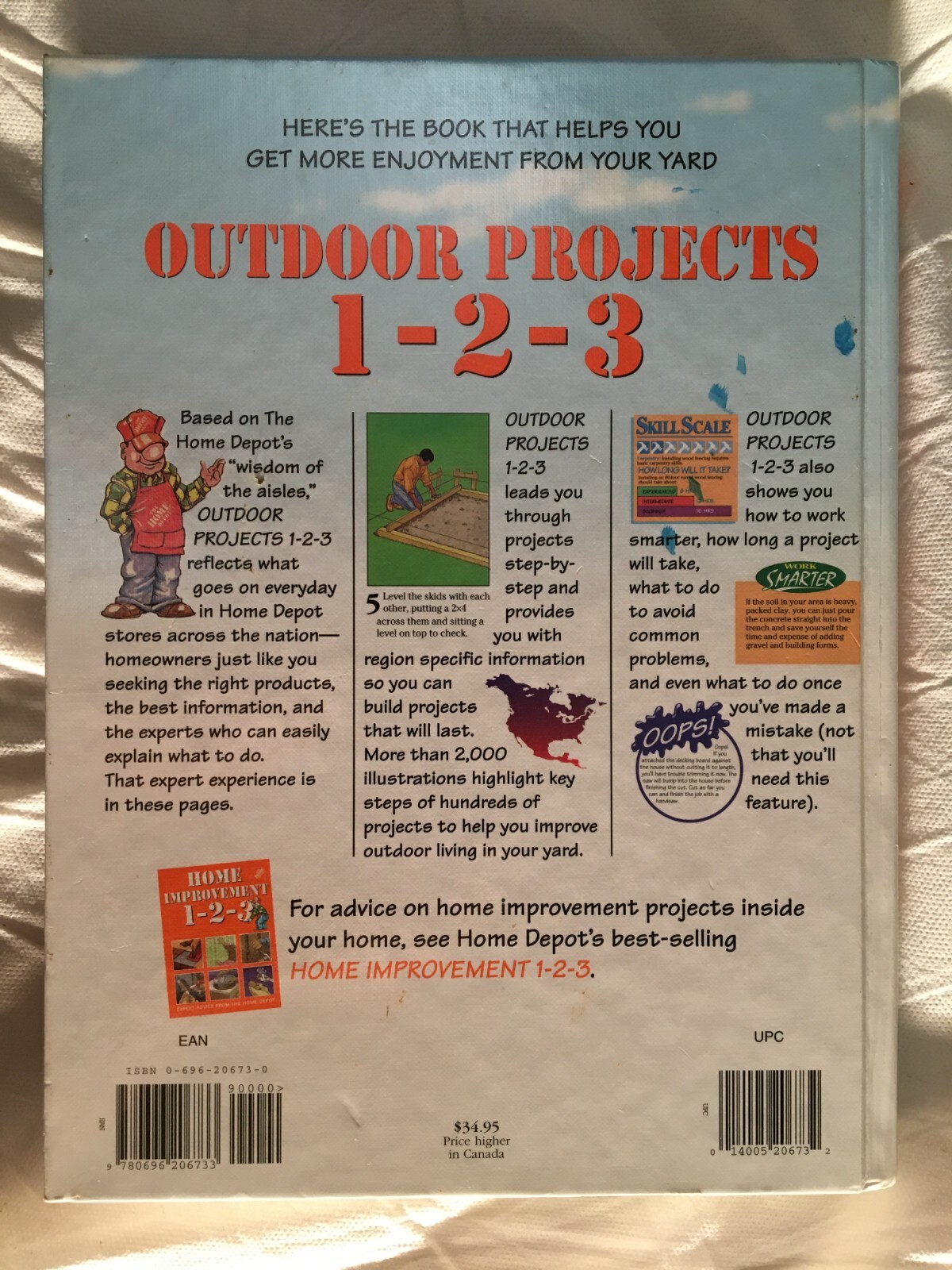 Outdoor Projects 1-2-3 by Home Depot Books Staff (1998, Hardcover) 480 pages