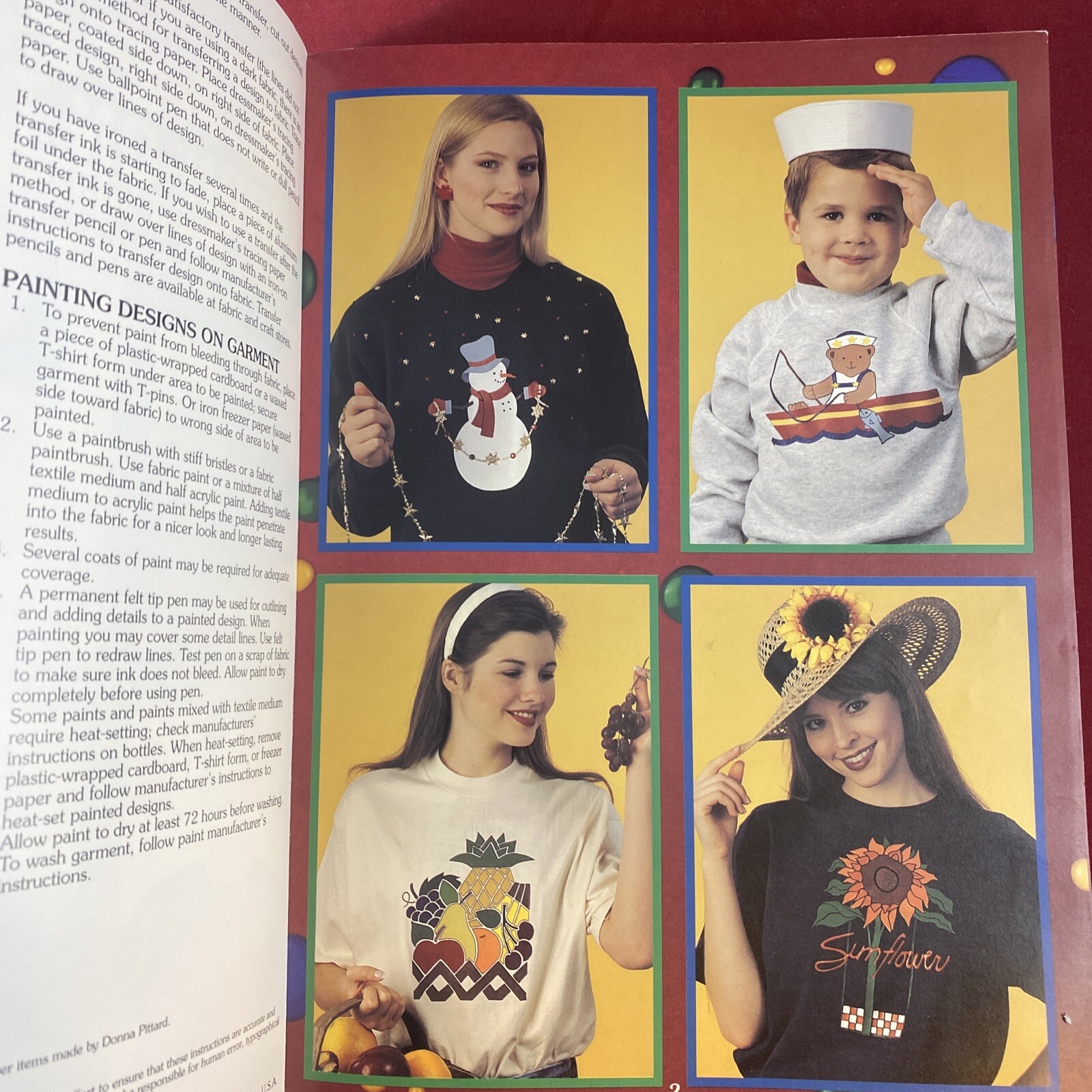 Vintage 1995 Leisure Arts Creative Iron-On Transfers 100s of Designs Crafts