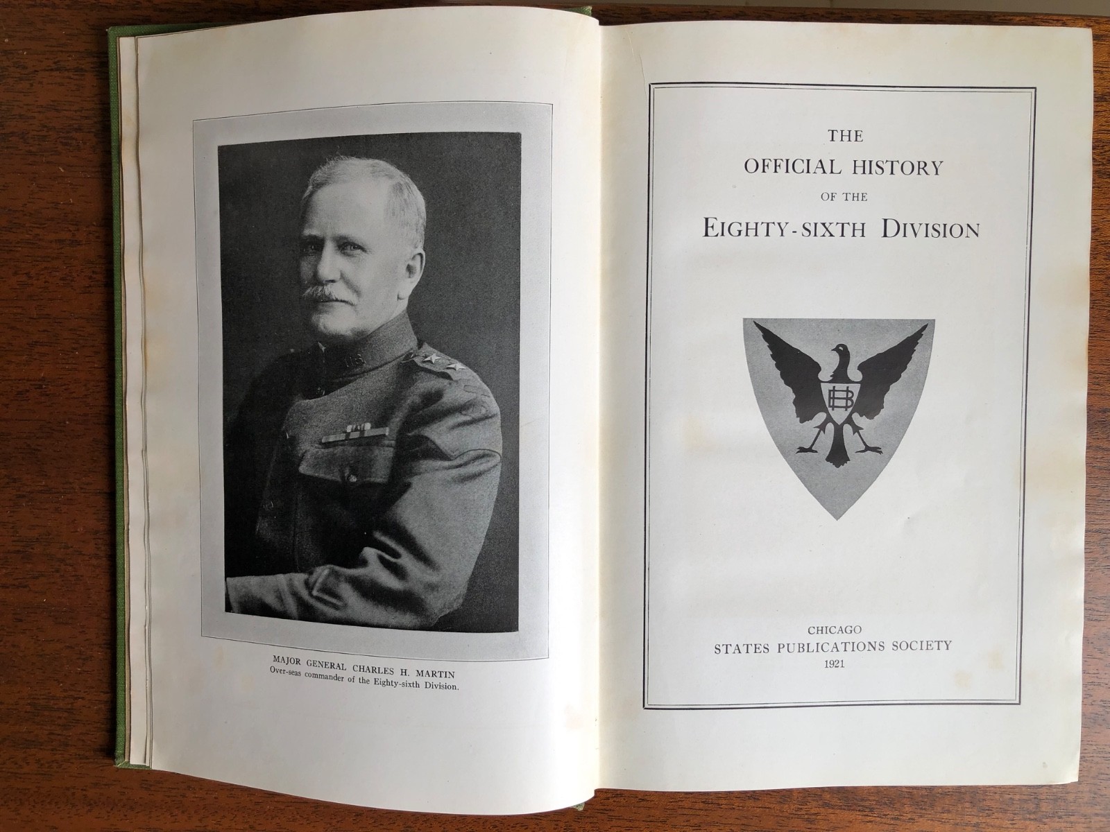 Official History Eighty-Sixth Division – 86th – WW1 – 1921 Hardcover